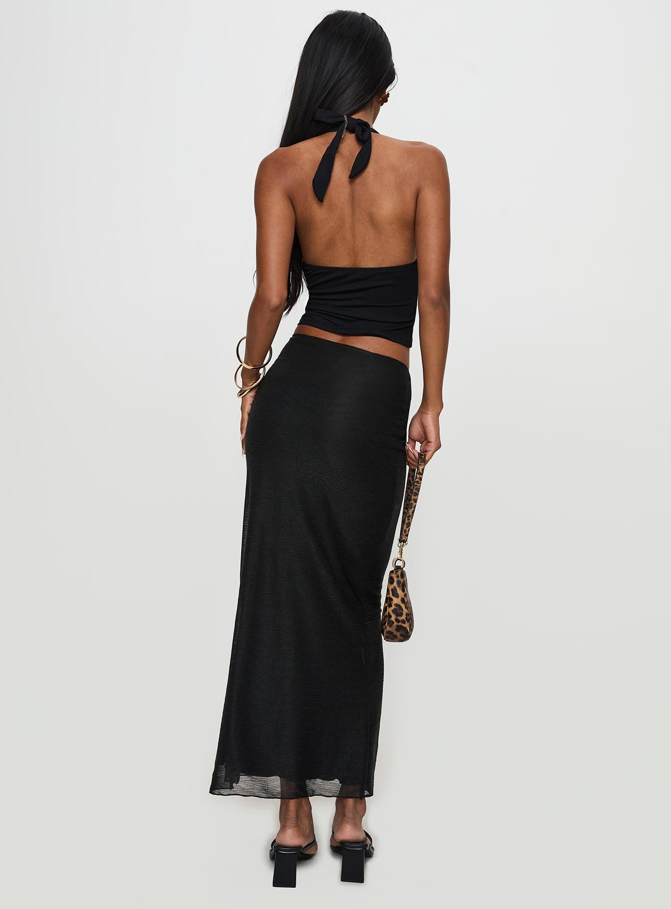 Satine Maxi Skirt Black High Quality Buy Online