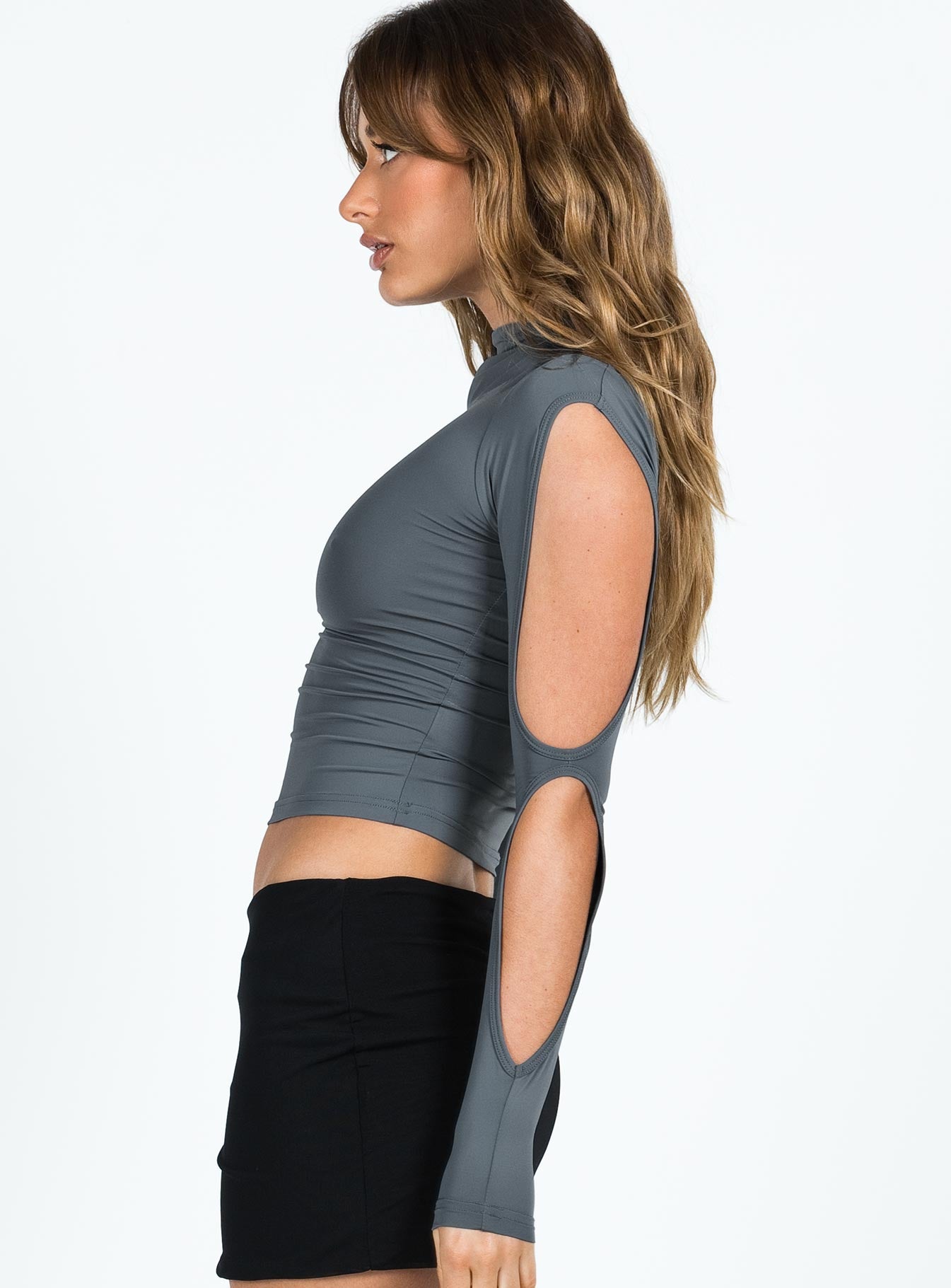 Boni Long Sleeve Top Slate Outlet Pices