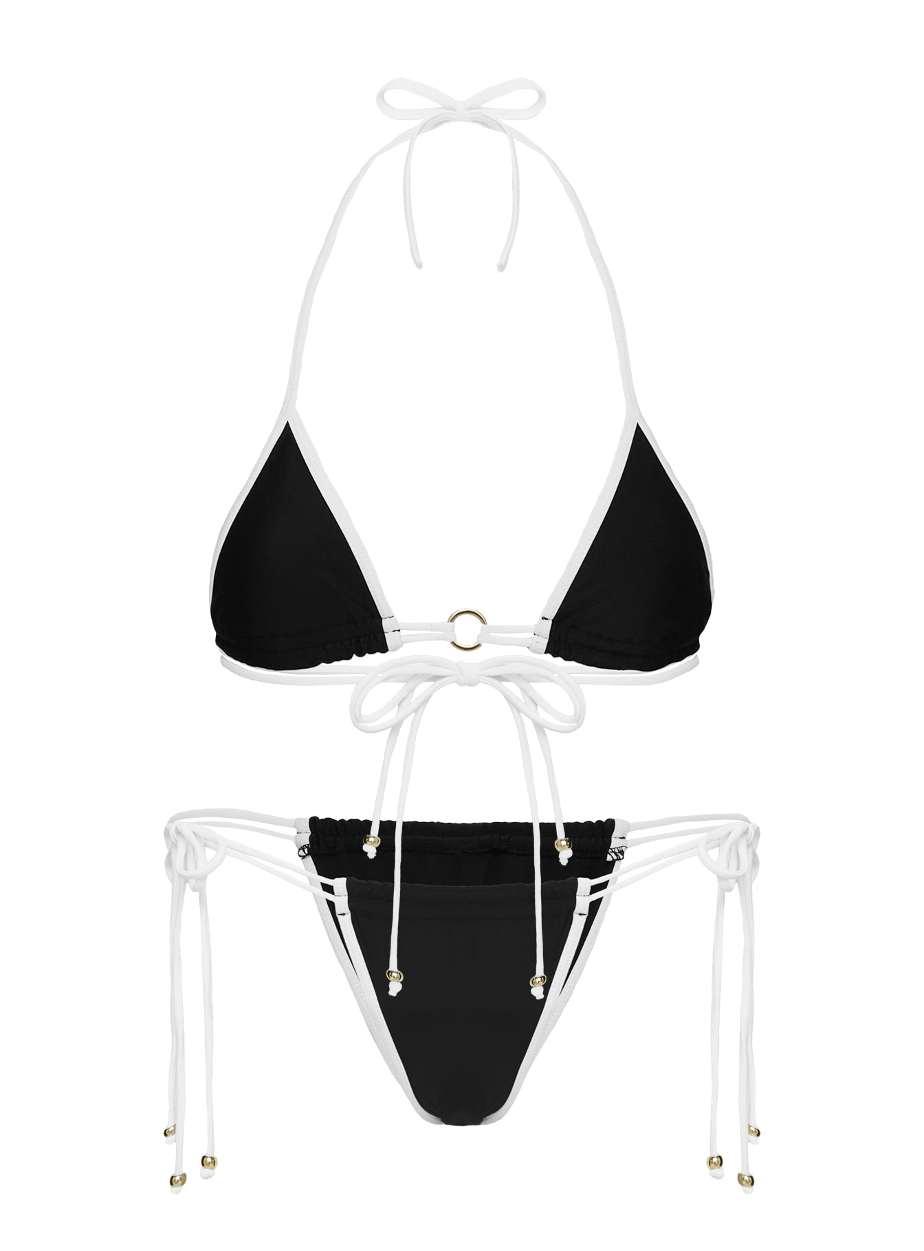 Nayeli Triangle Bikini Top Black / White Footlocker Pictures