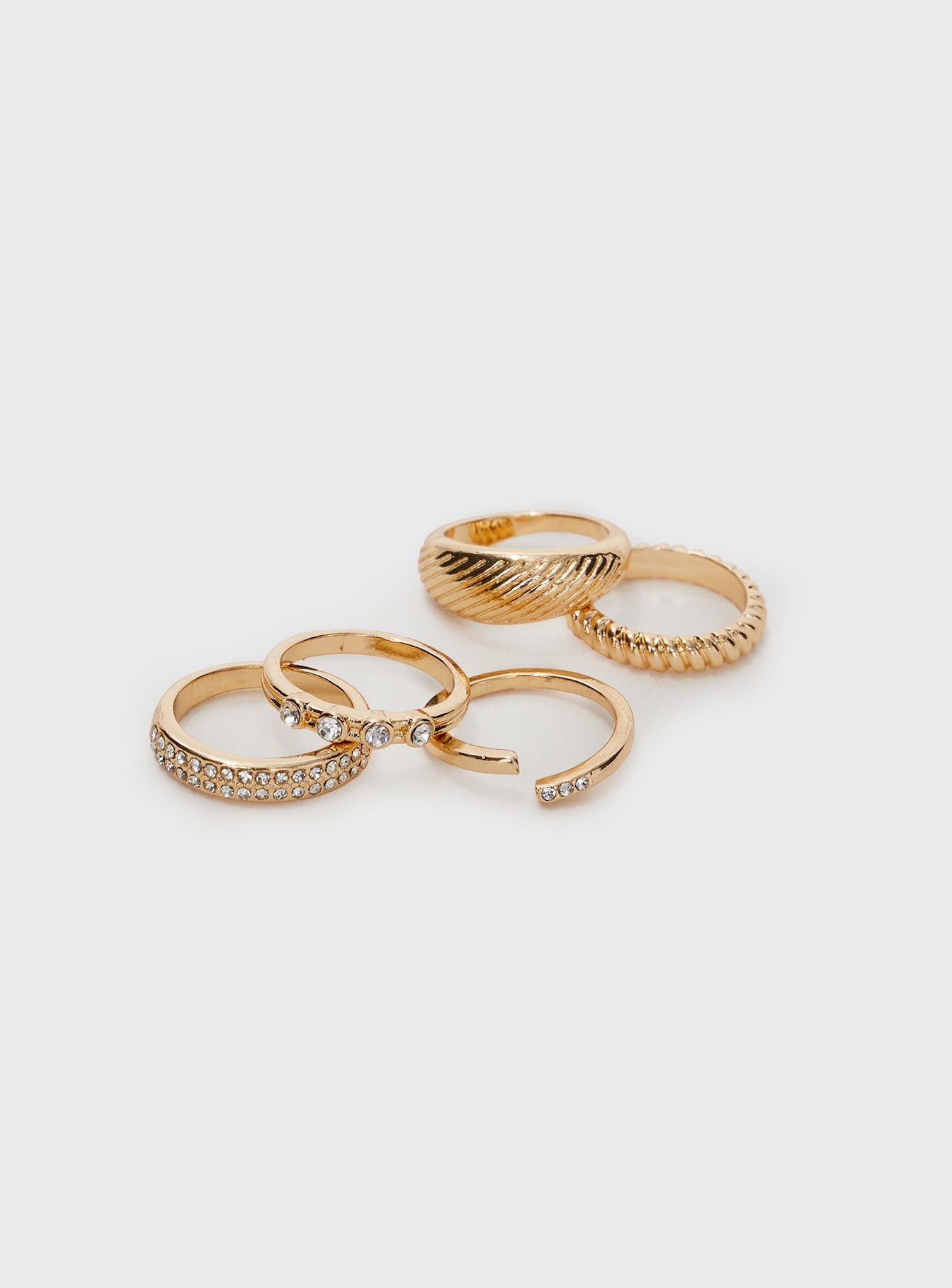 Satine Ring Pack Gold Free Shipping Big Discount