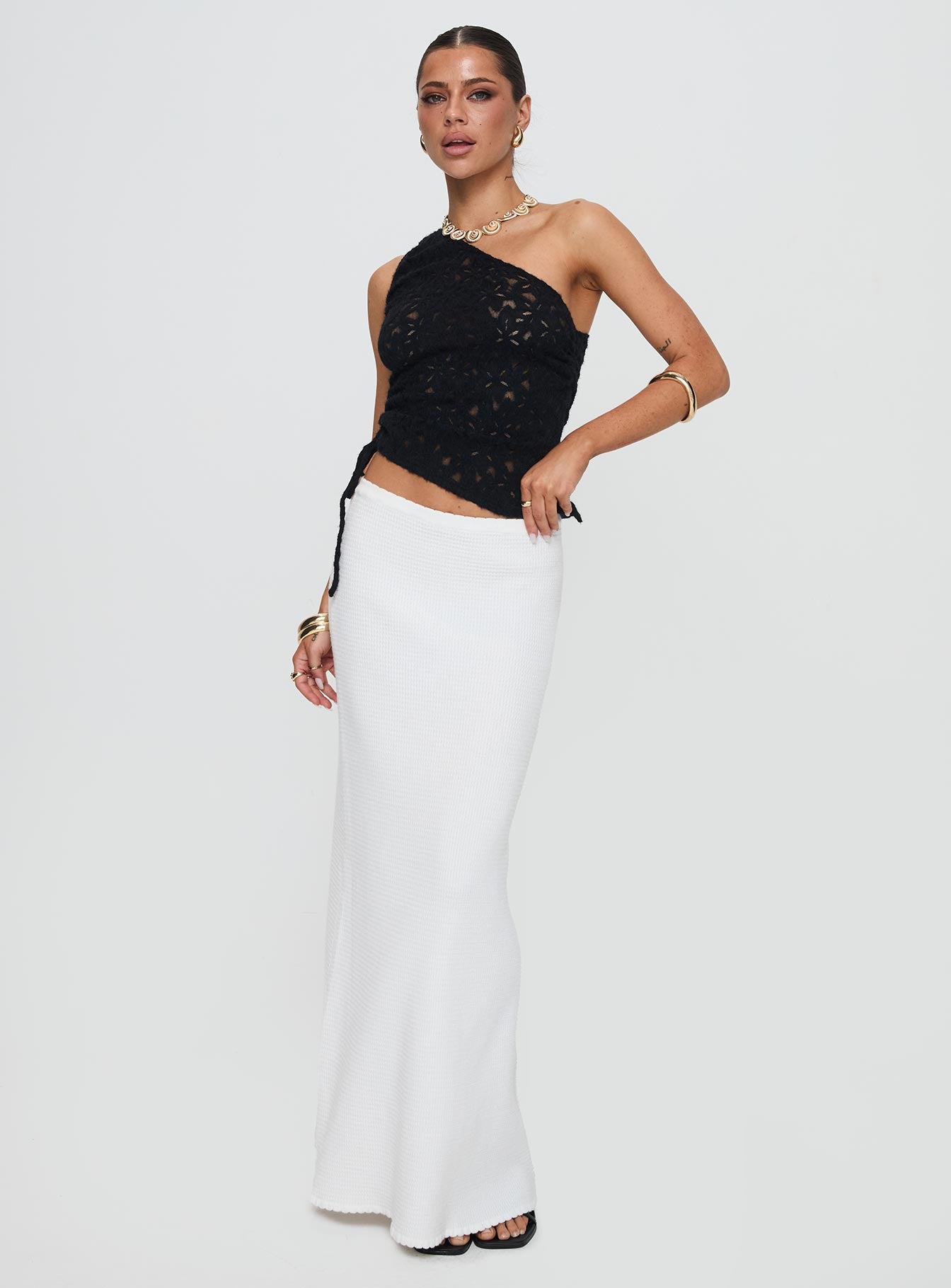Sensua One Shoulder Top Black Buy Cheap Best Sale
