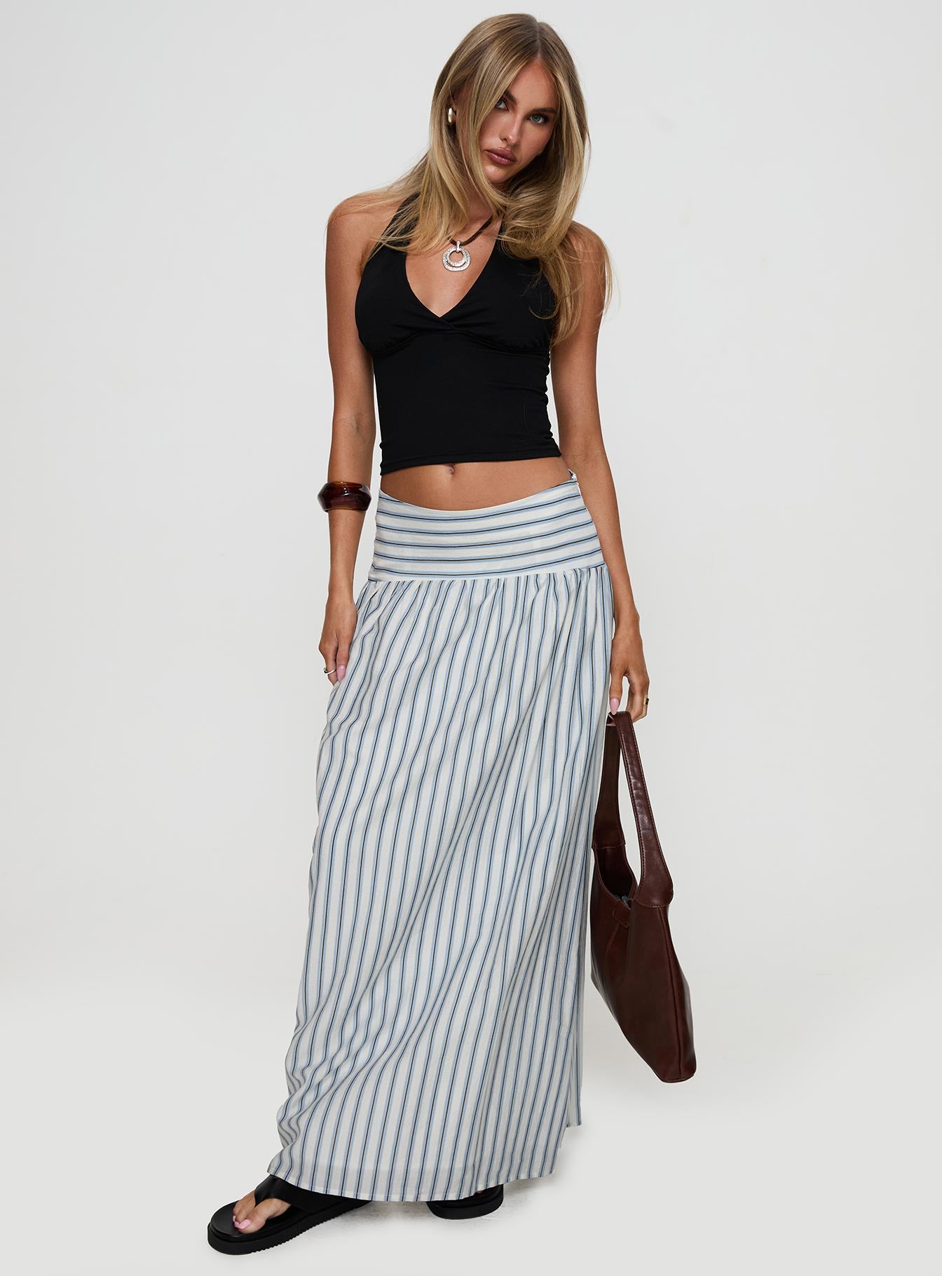 Find Your Love Flowy Maxi Skirt White Discount From China