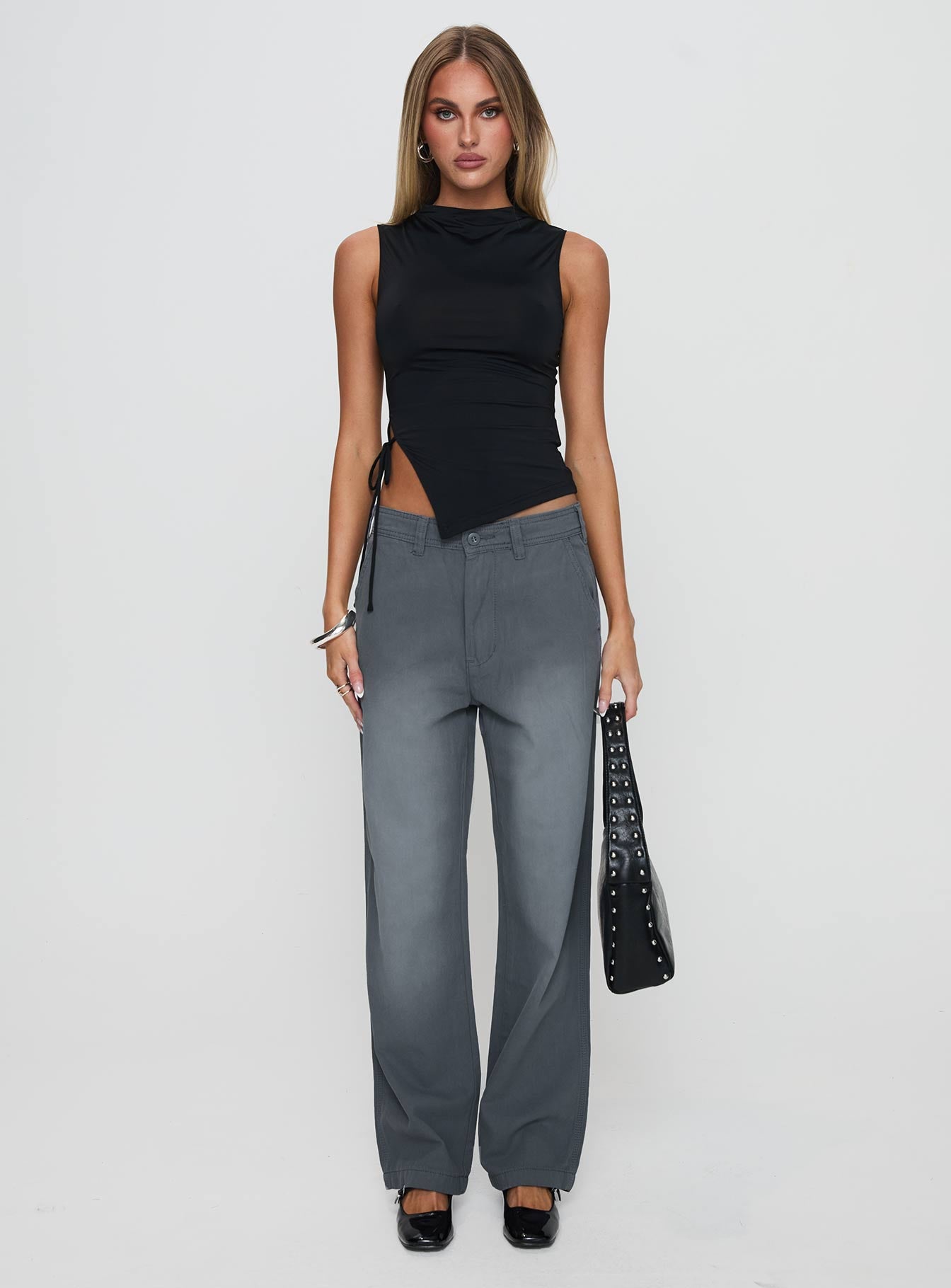 Solarah Tie Side Top Black Cheapest Pice For Sale