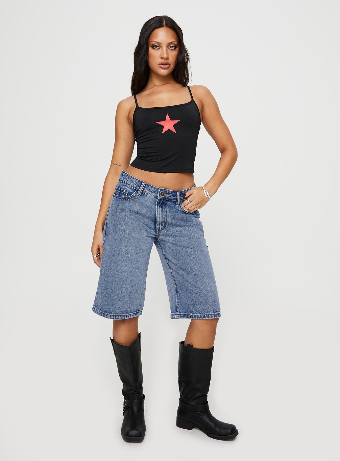 Kurt Denim Culottes Acid Wash Purchase Cheap Pice