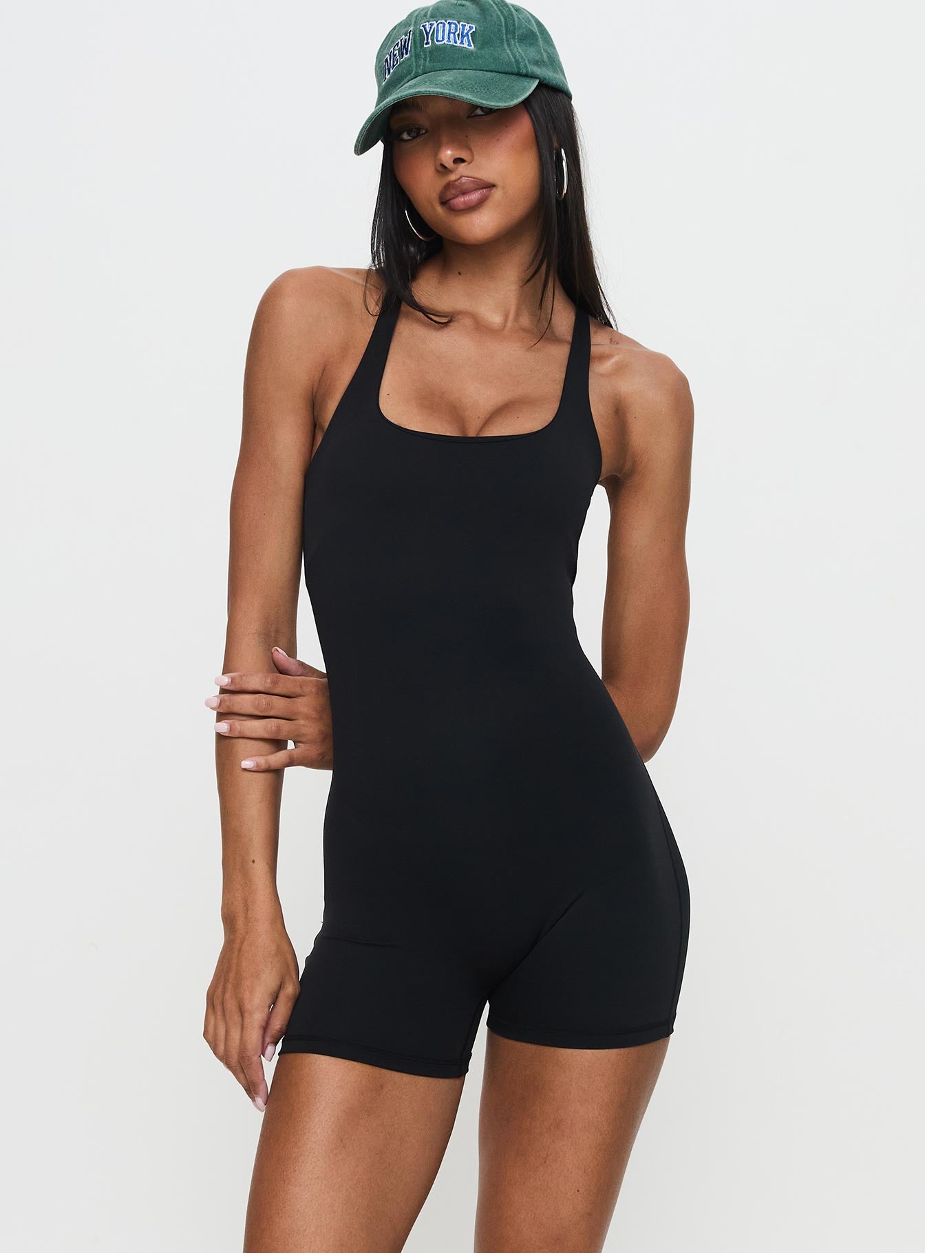 Run The Play Active Romper Black Pices Online