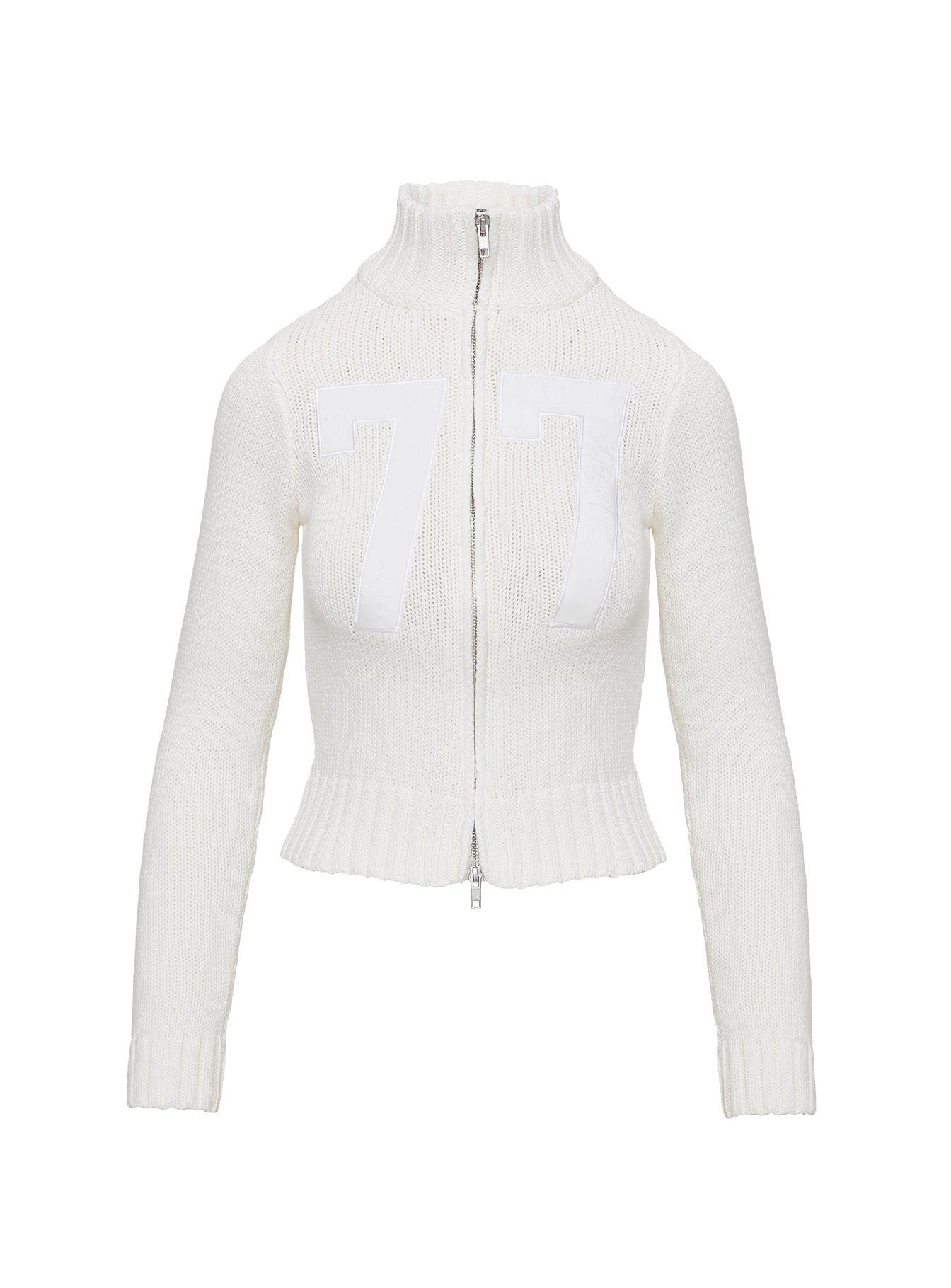 Nylah Zip Up Knit Jacket White Buy Cheap Very Cheap