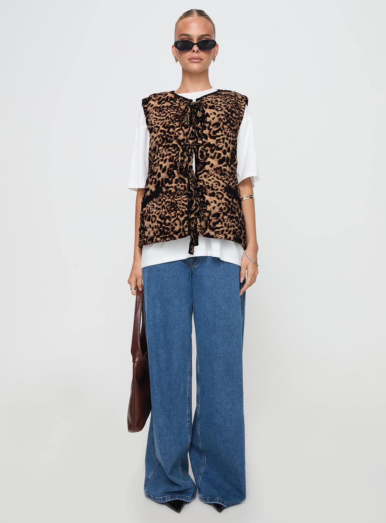 Samual Quilted Vest Leopard Buy Cheap Pice