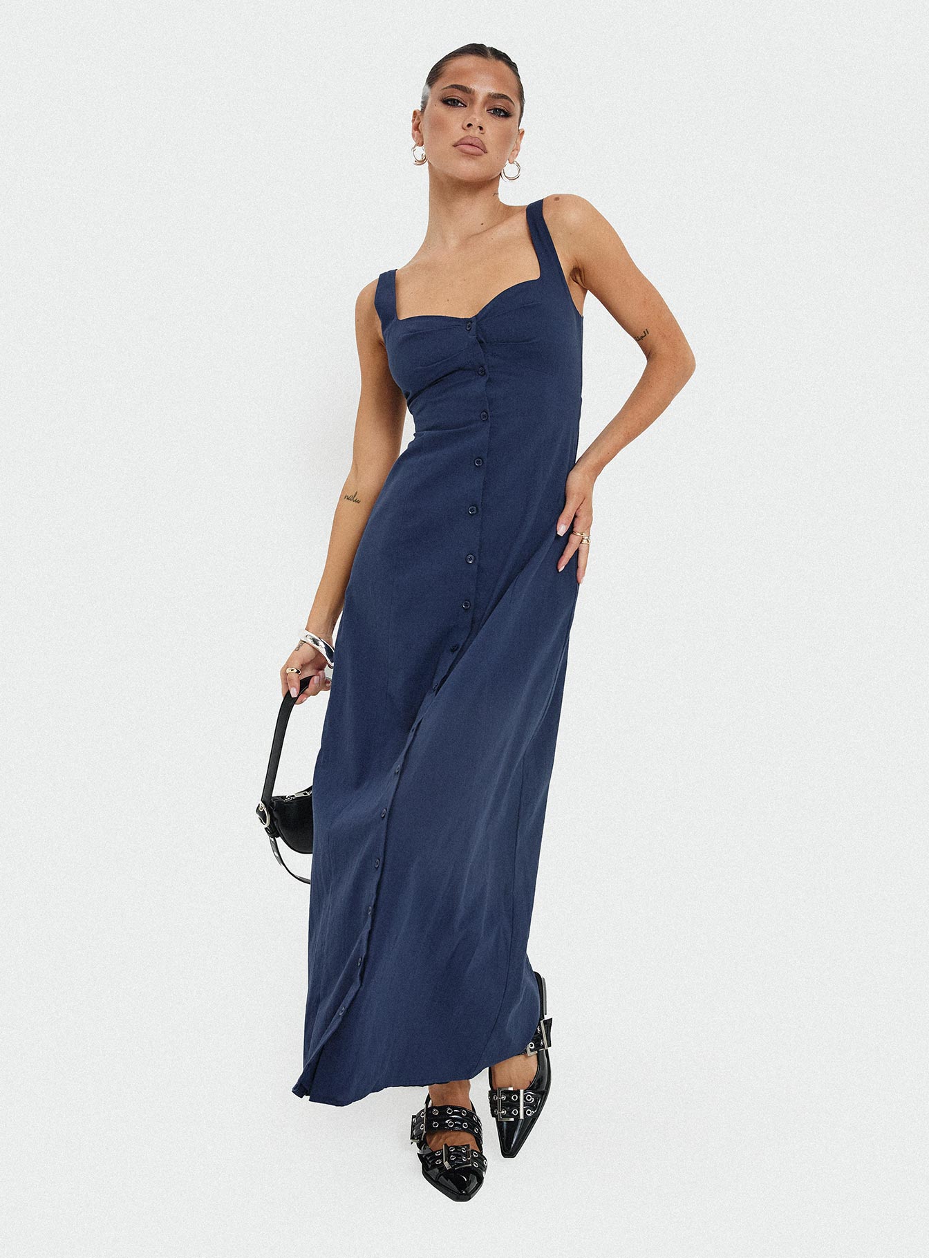 Vaugn Maxi Dress Navy Genuine For Sale