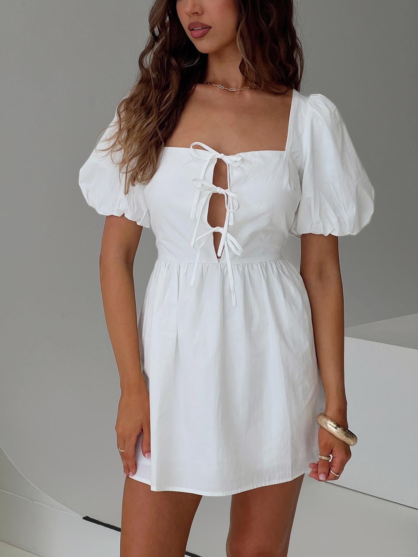 Kreamy Mini Dress White Discount Wholesale