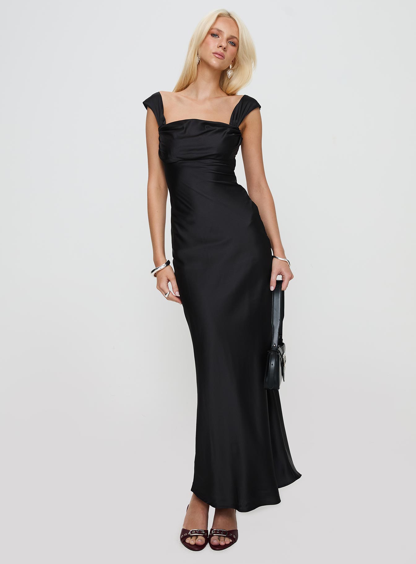 Azura Off The Shoulder Maxi Dress Black Shipping Discount Sale