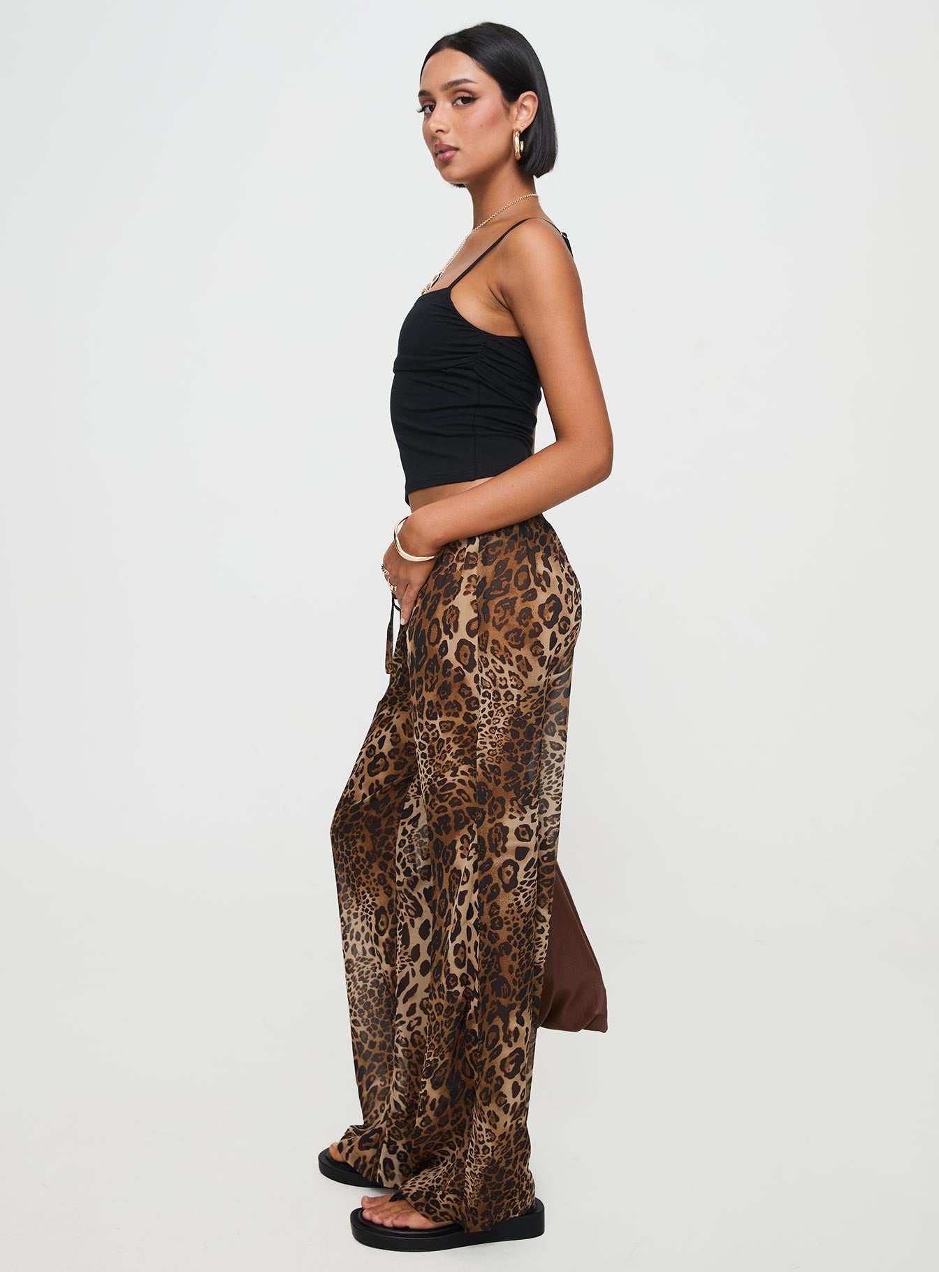 Fyre Wide Leg Pant Leopard Excellent Online