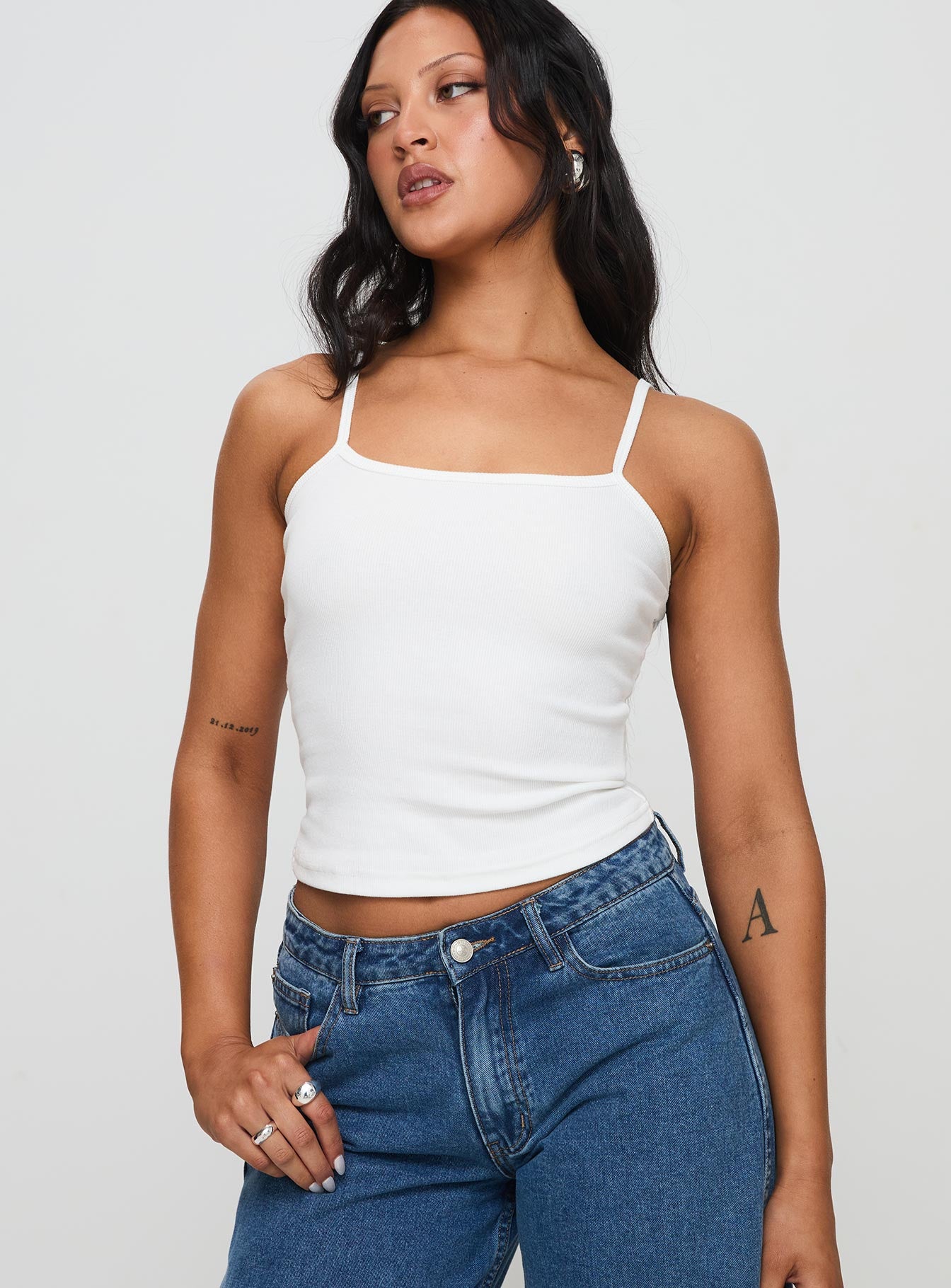 Baseline Rib Top White Cheap Online Online