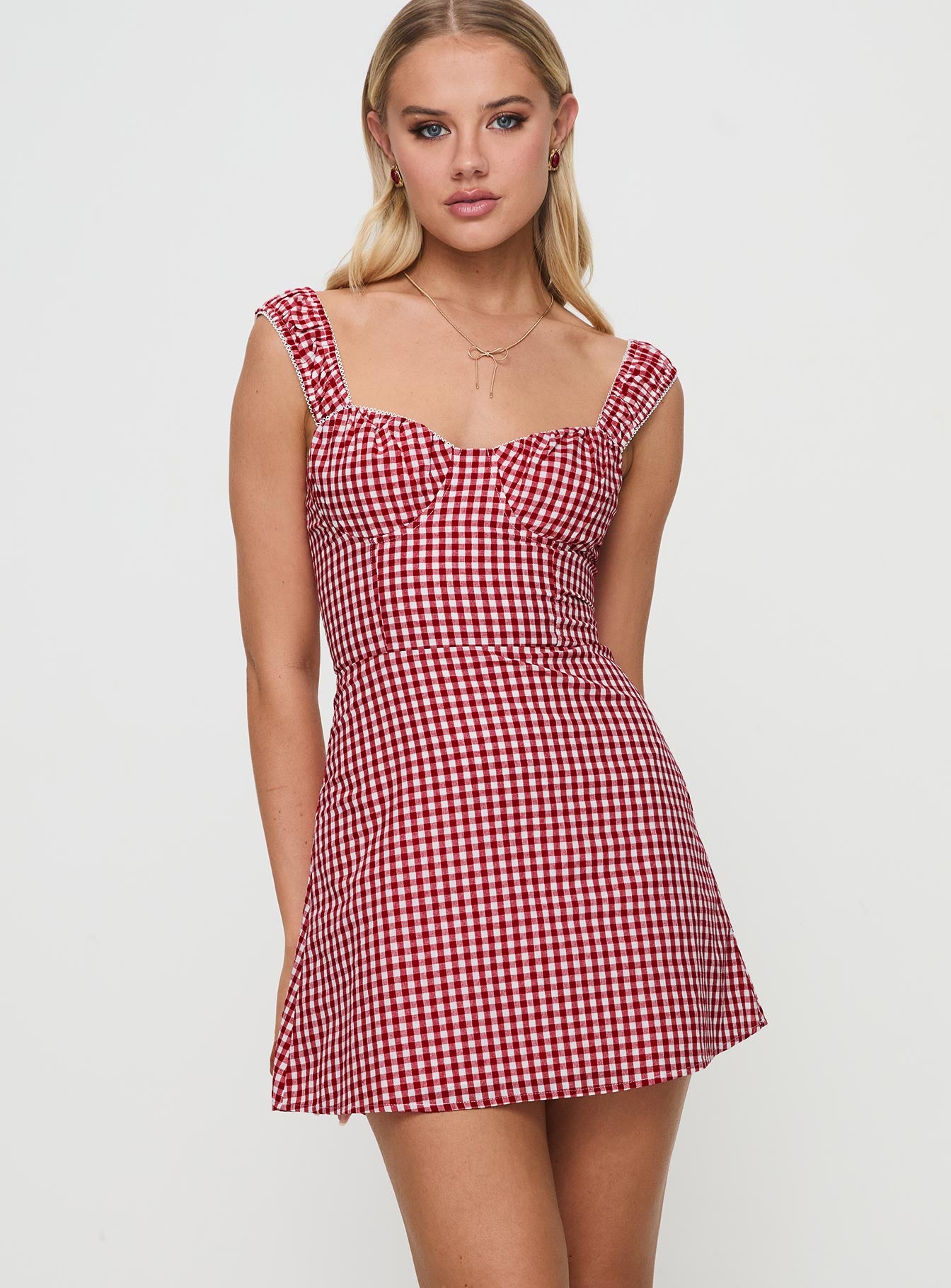 Faubert Mini Dress Red Gingham Nicekicks Online