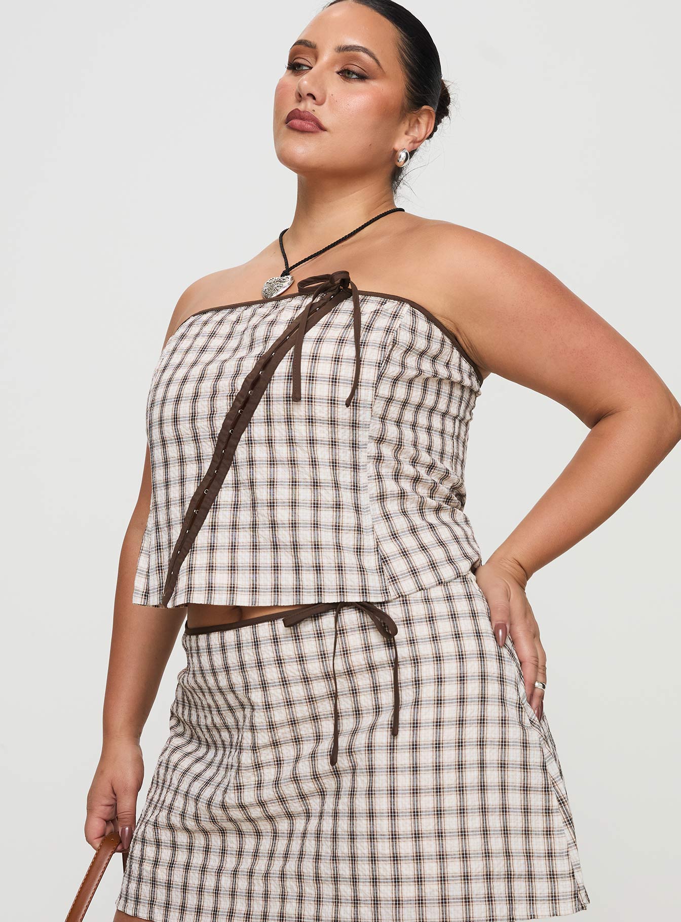 Be My Baby Top Plaid Curve Buy Cheap Reliable