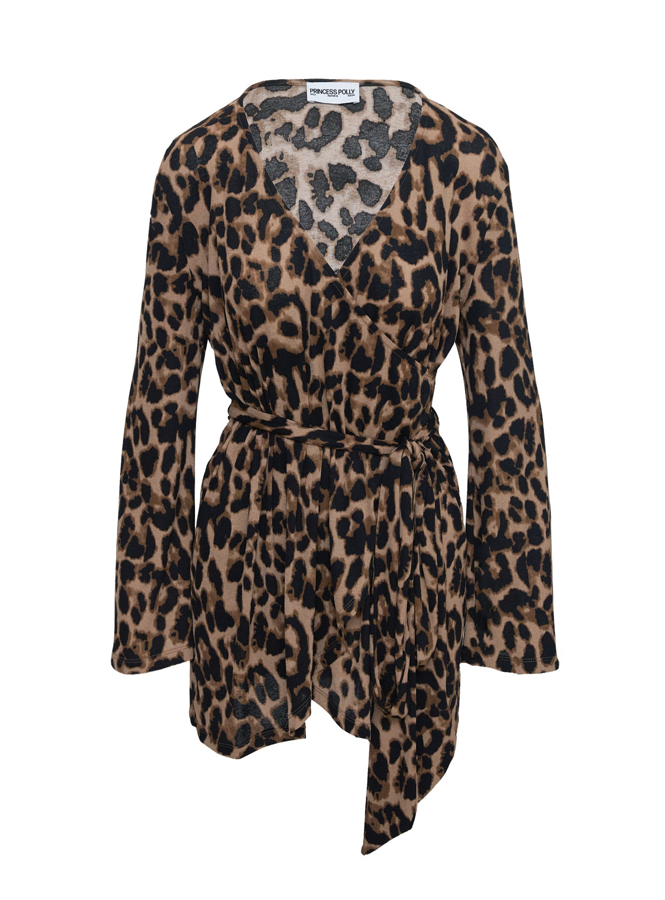 Raquela Wrap Mini Dress Leopard Outlet Geniue Stockist