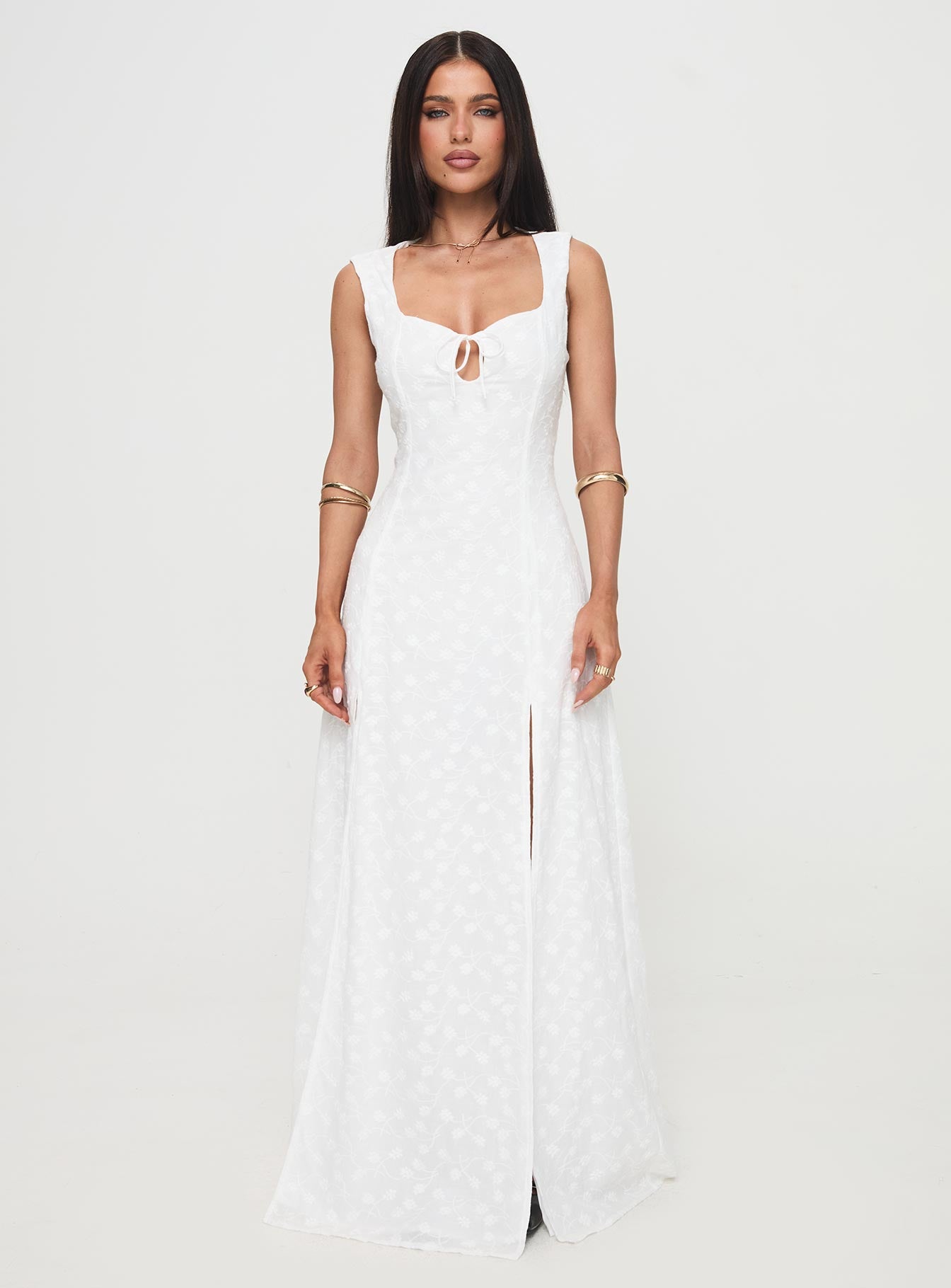 Good Game Maxi Dress White Fashion Style Cheap Online