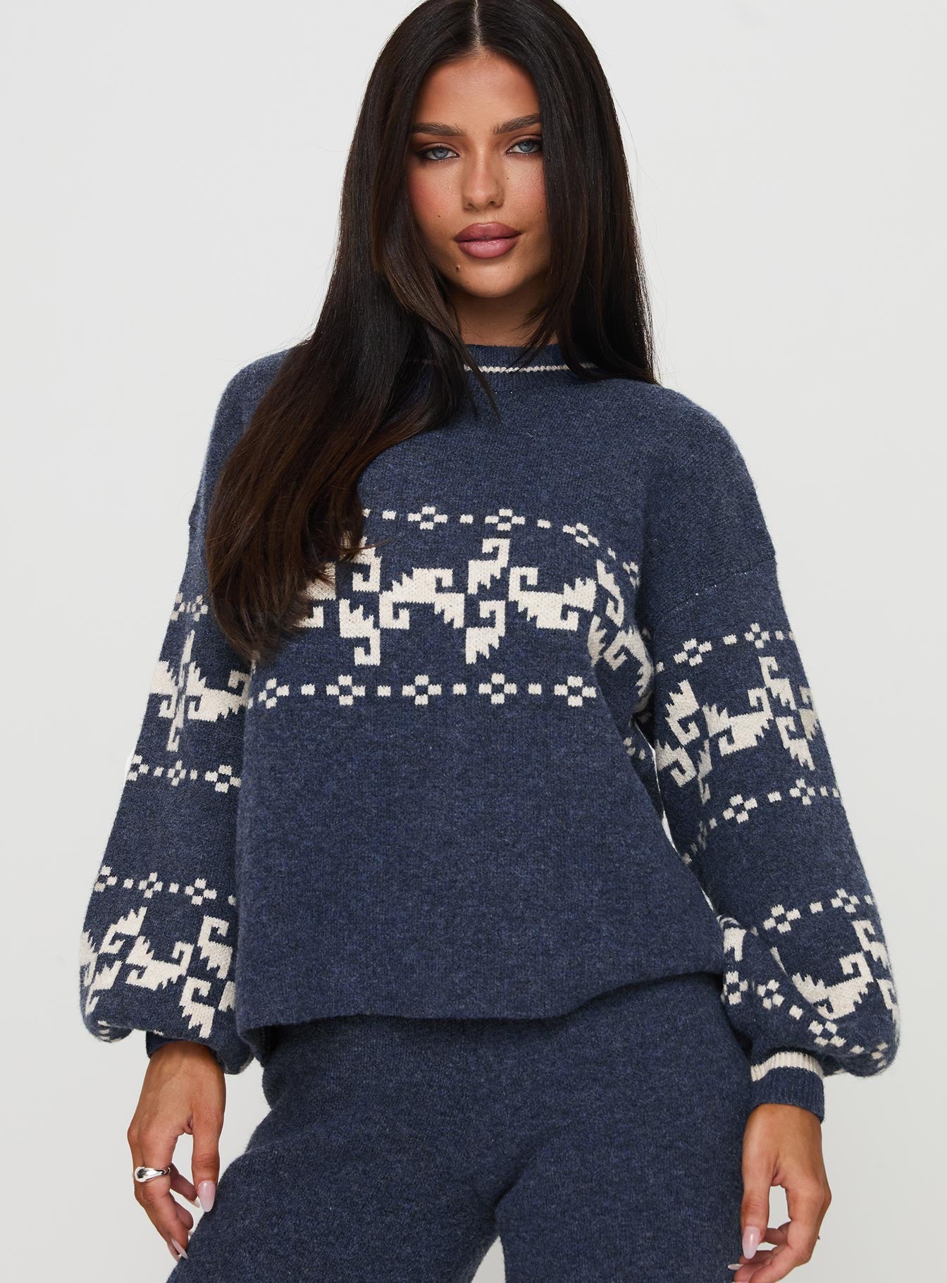 Alpine Sweater Navy / Cream Cheap Very Cheap