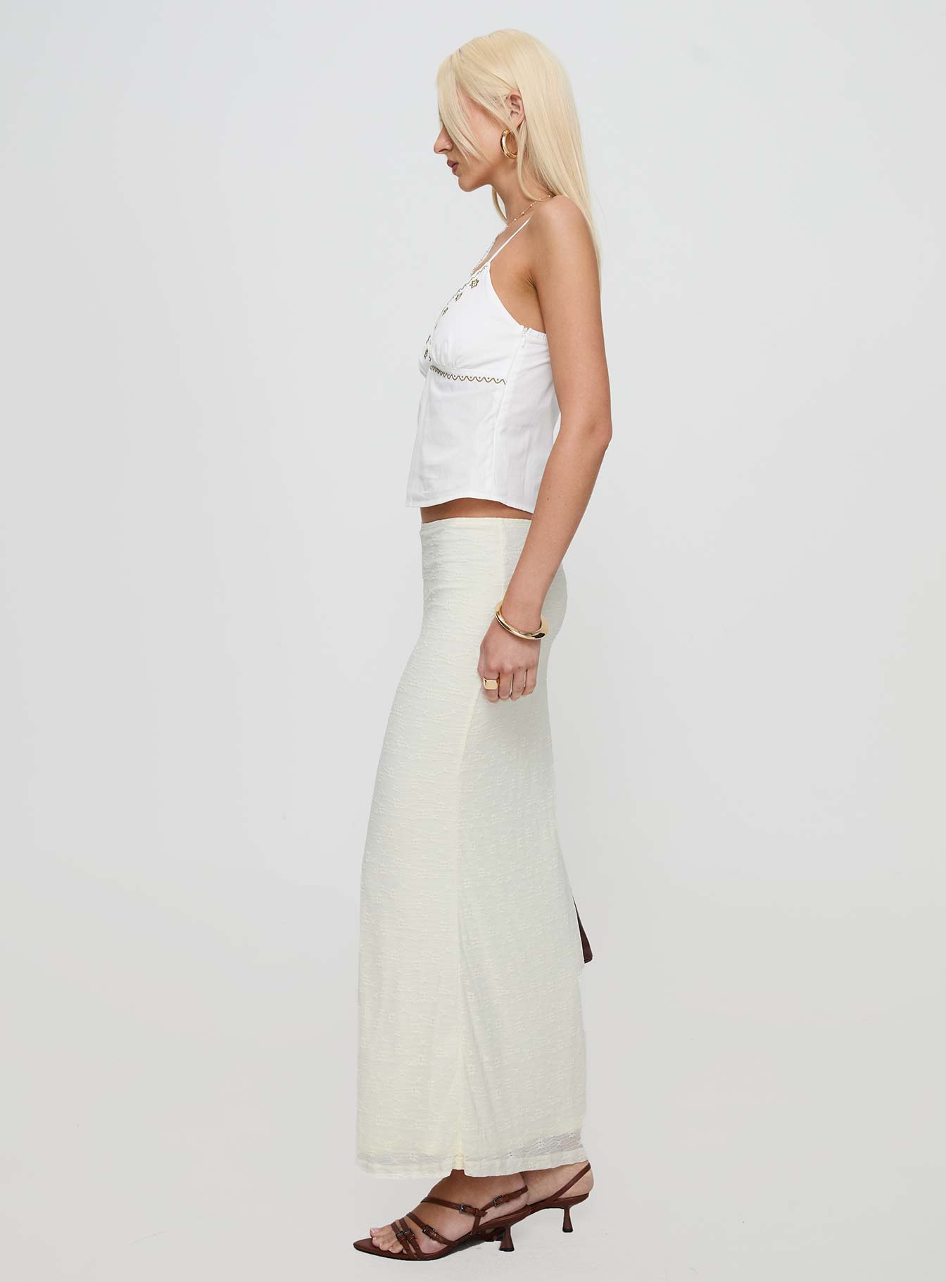 Love Like Yours Lace Maxi Skirt Cream Cheap Sale With Credit Card