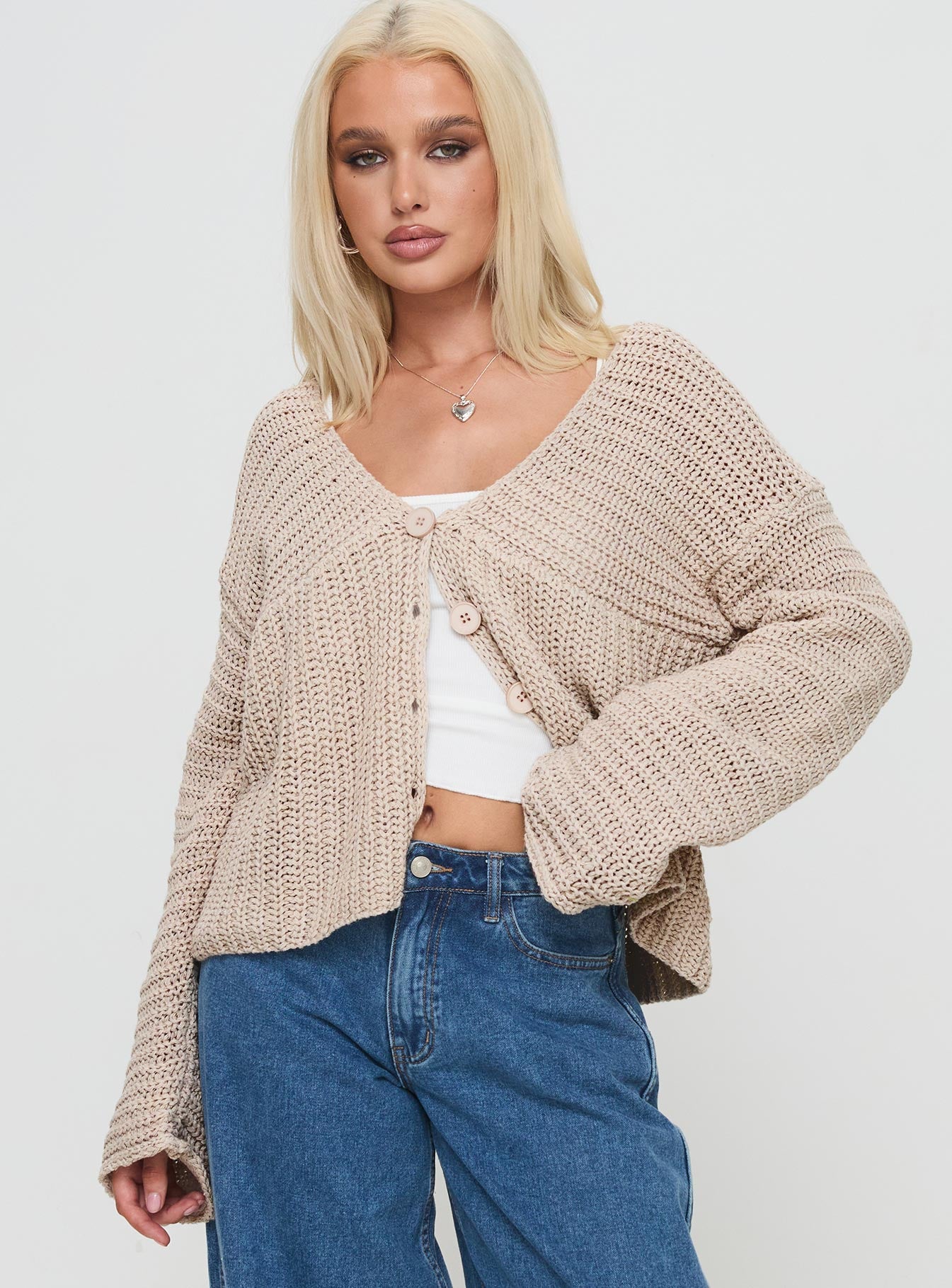 Maela Knit Cardigan Mocha For Sale 2025