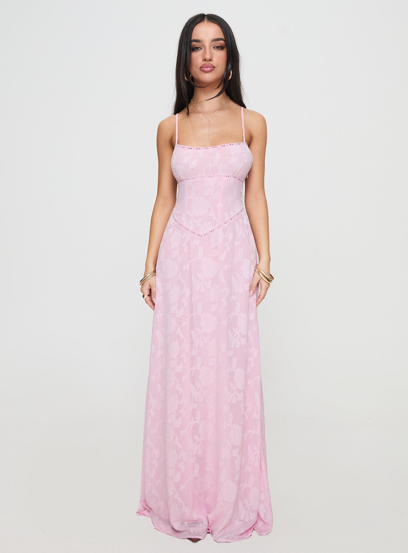 South Of France Maxi Dress Pink Free Shipping Looking For