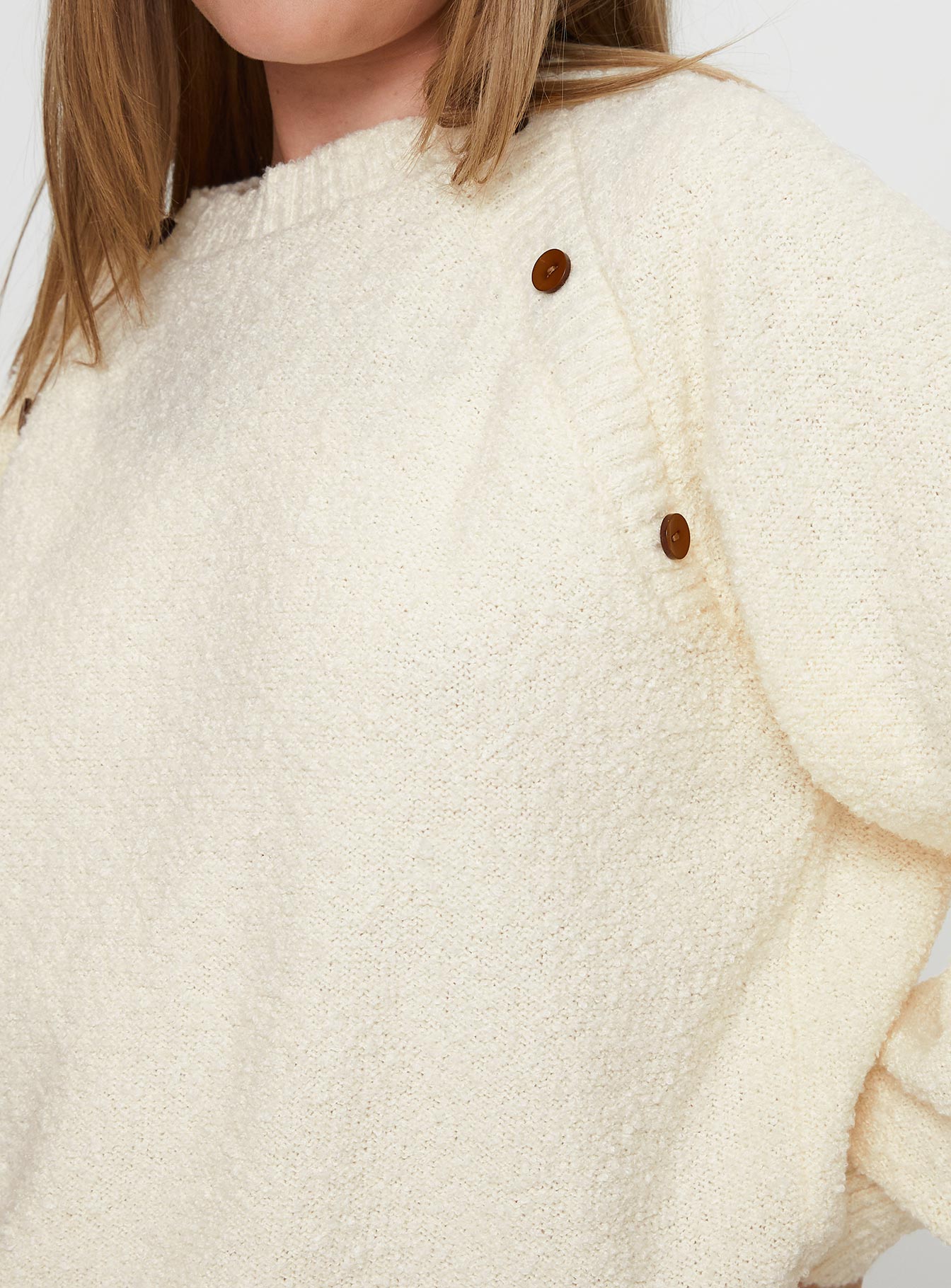 Susi Fluffy Knit Sweater Ivory Popular