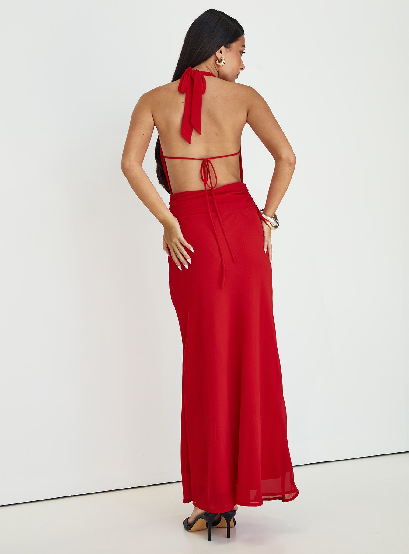 Alejandria Cowl Neck Maxi Dress Red Outlet Free Shipping Authentic