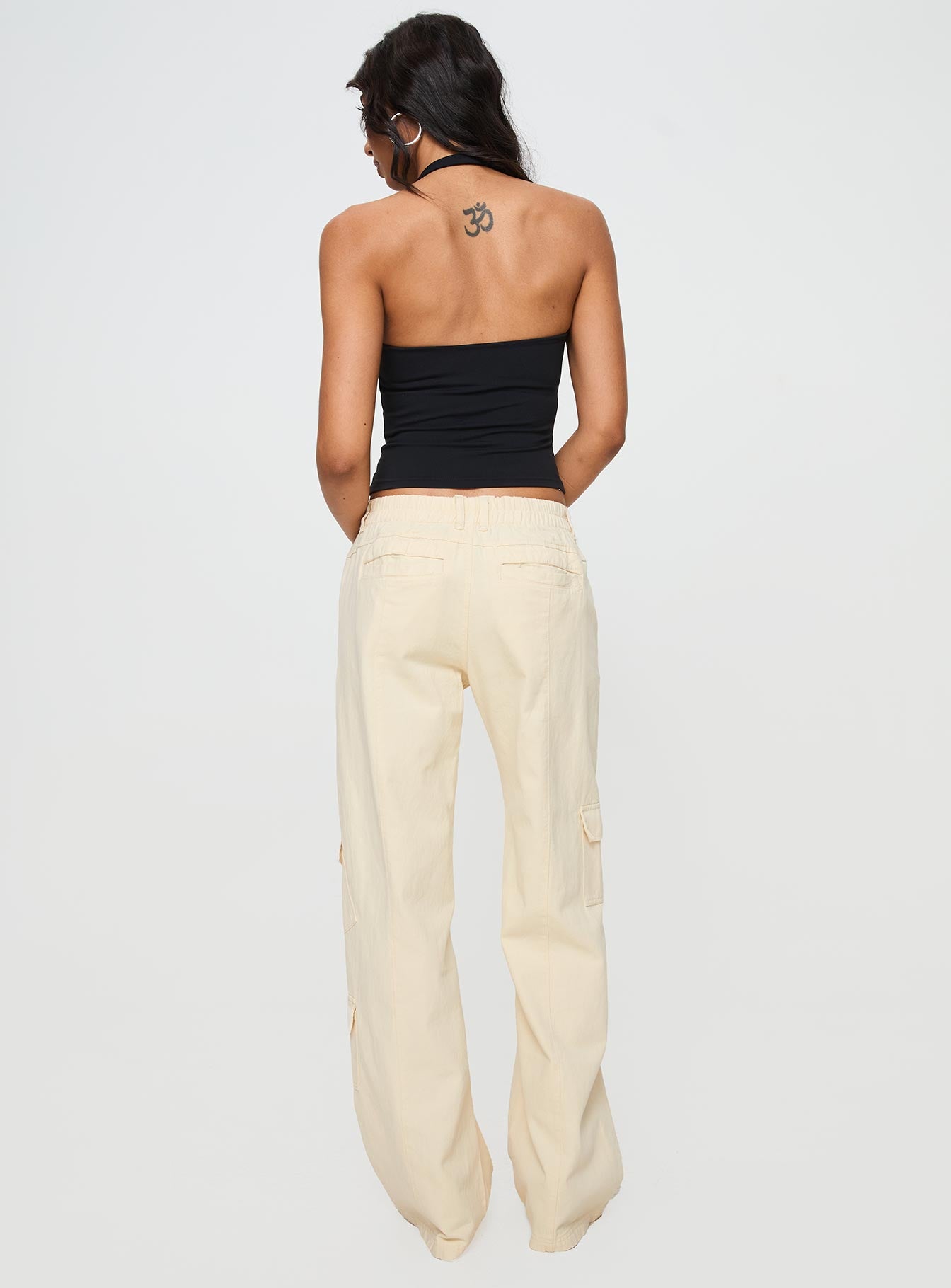 Chicker Mid Rise Pants Beige Sale Great Deals