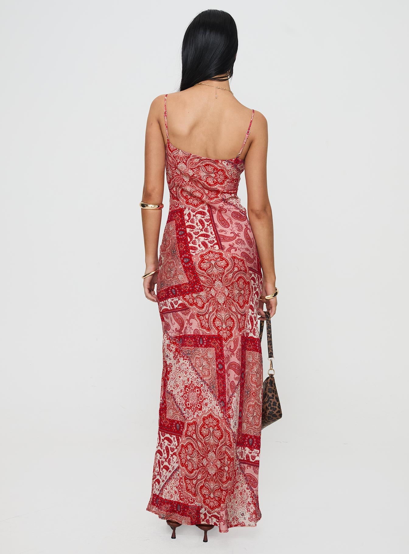 Sugar Plum Maxi Dress Red Paisley Clearance Inexpensive