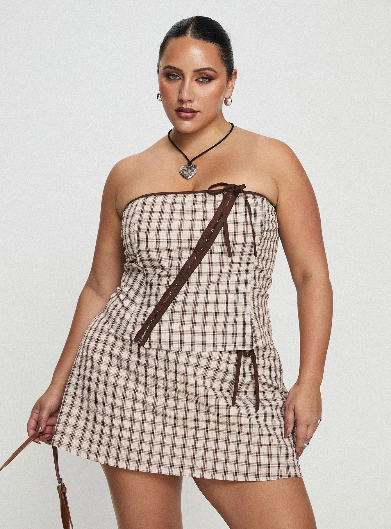 Be My Baby Top Plaid Curve Buy Cheap Reliable