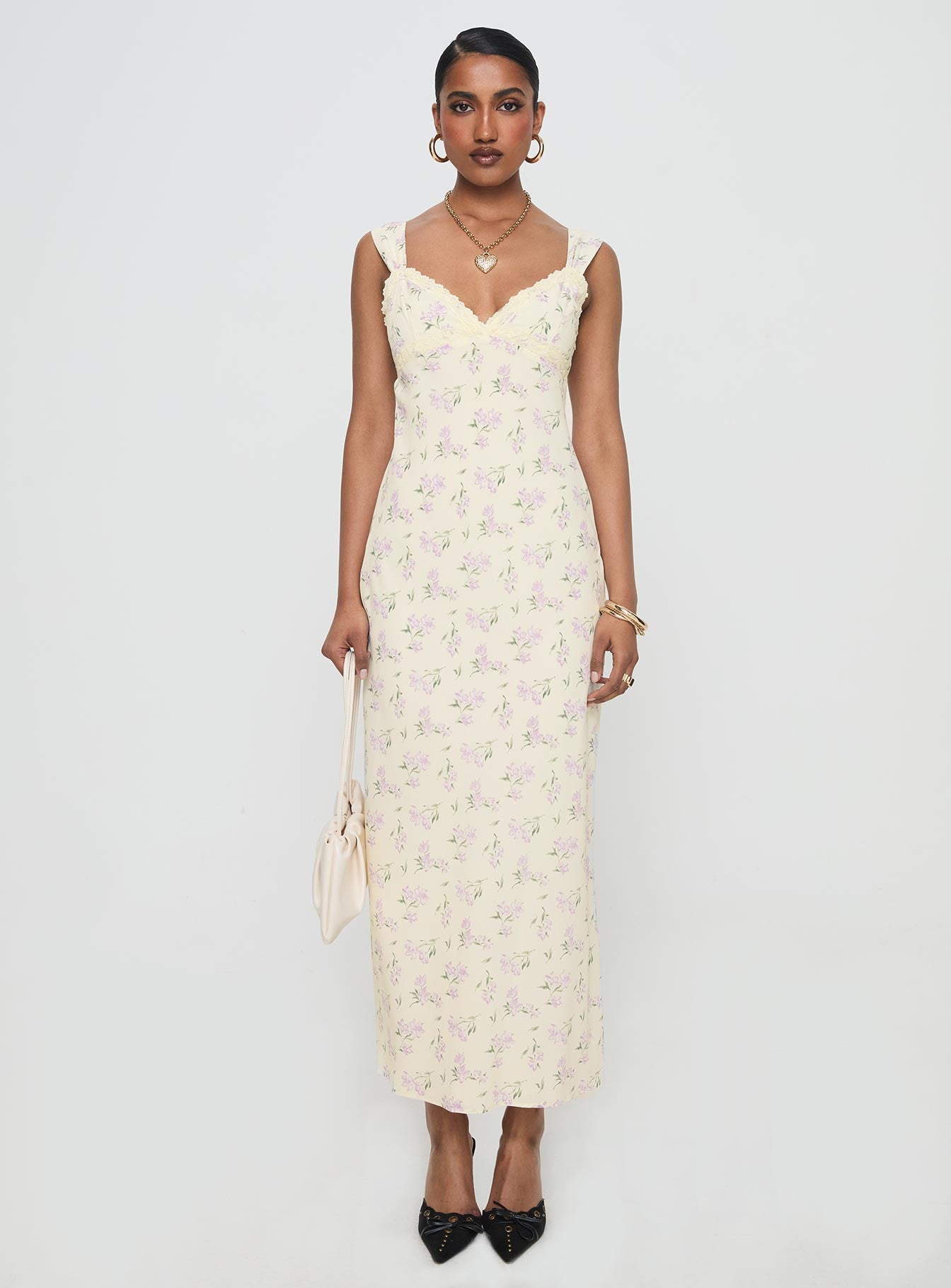 Fernwood Maxi Dress Yellow Floral Cheap Sale Finishline