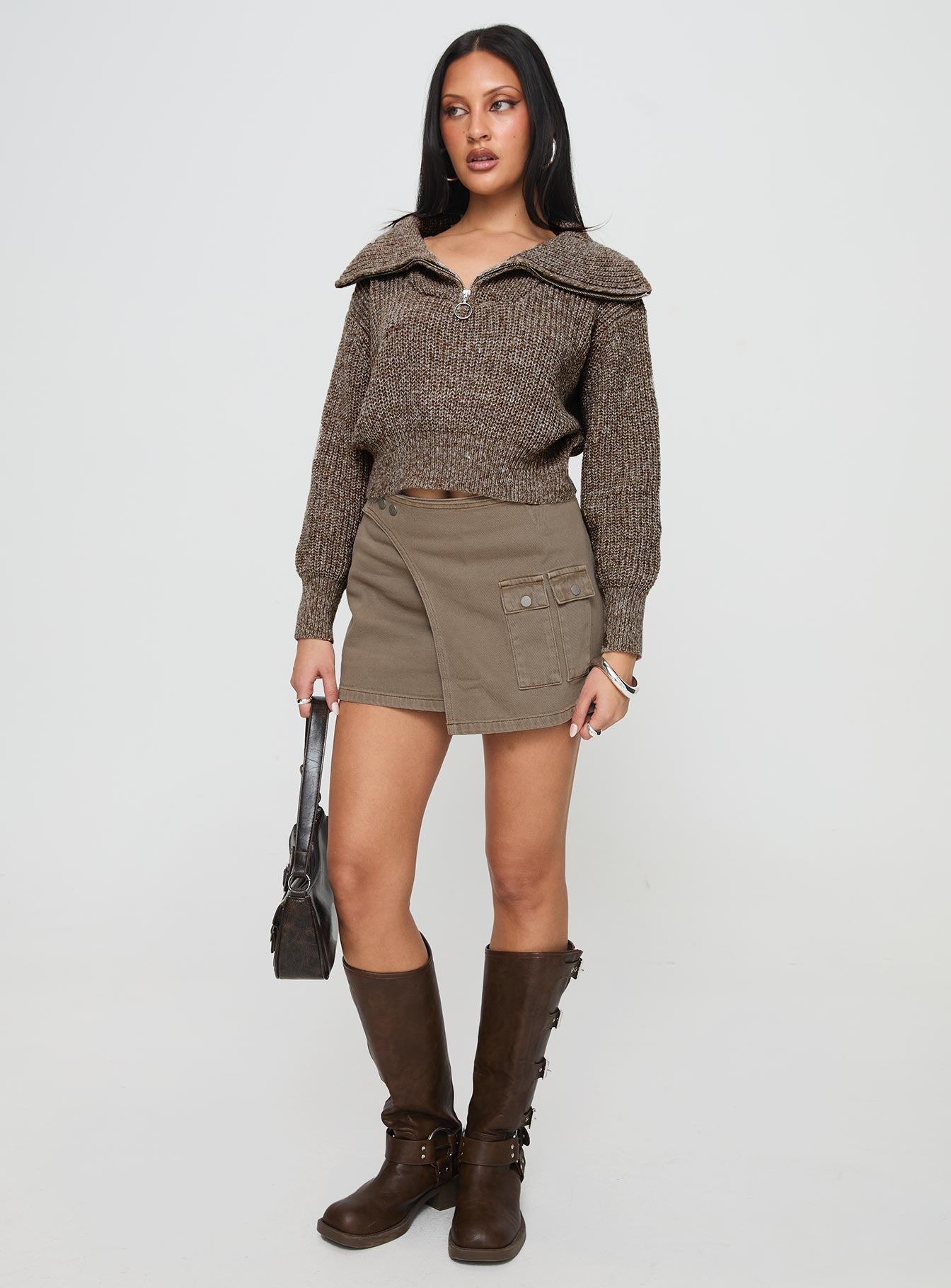 Zenara Micro Skirt Light Olive Official Sale Online