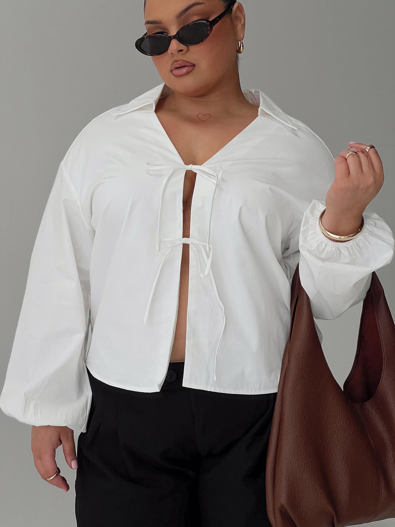 Rinon Long Sleeve Top White Curve Visit Online