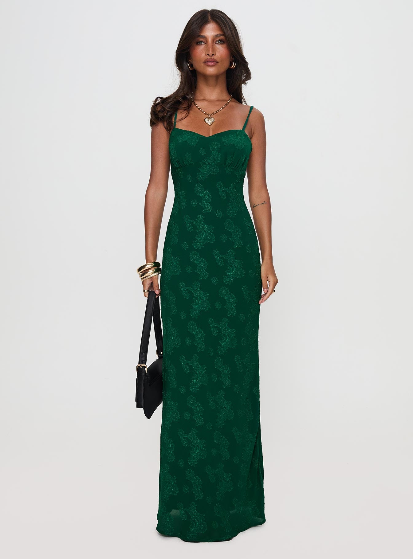 Ginette Maxi Dress Forest Green Outlet Buy