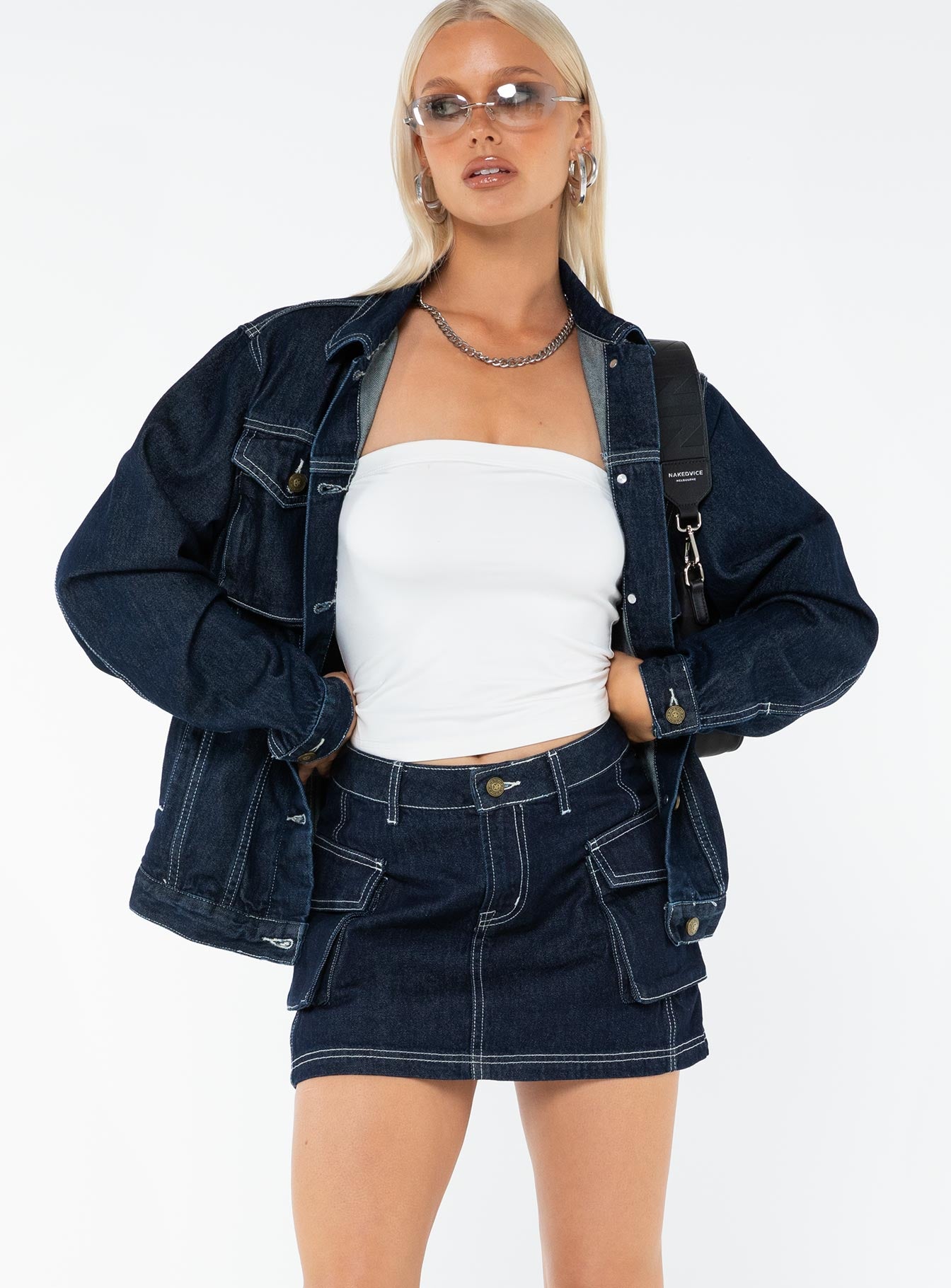 Junie Denim Mini Skirt Indigo Discount Best Place