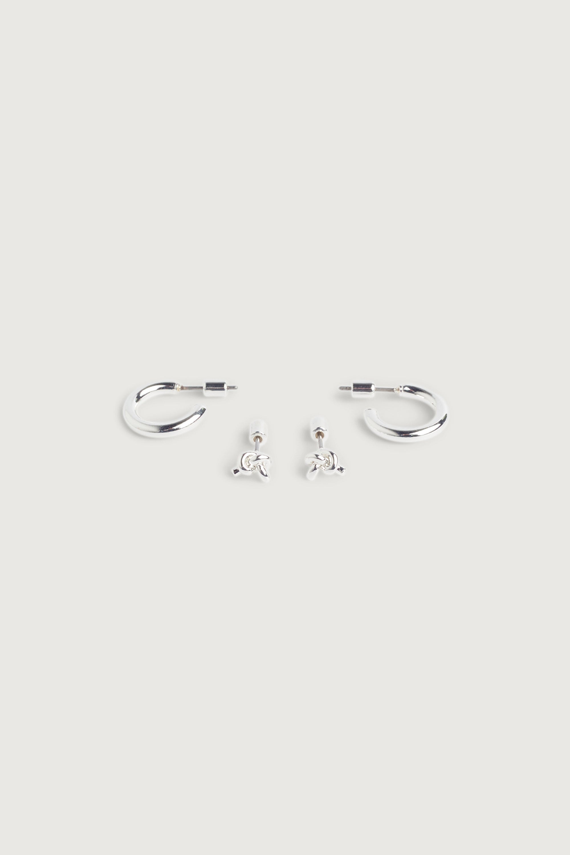 HOOP AND KNOT STUD EARRING SET Buy Cheap Official Site