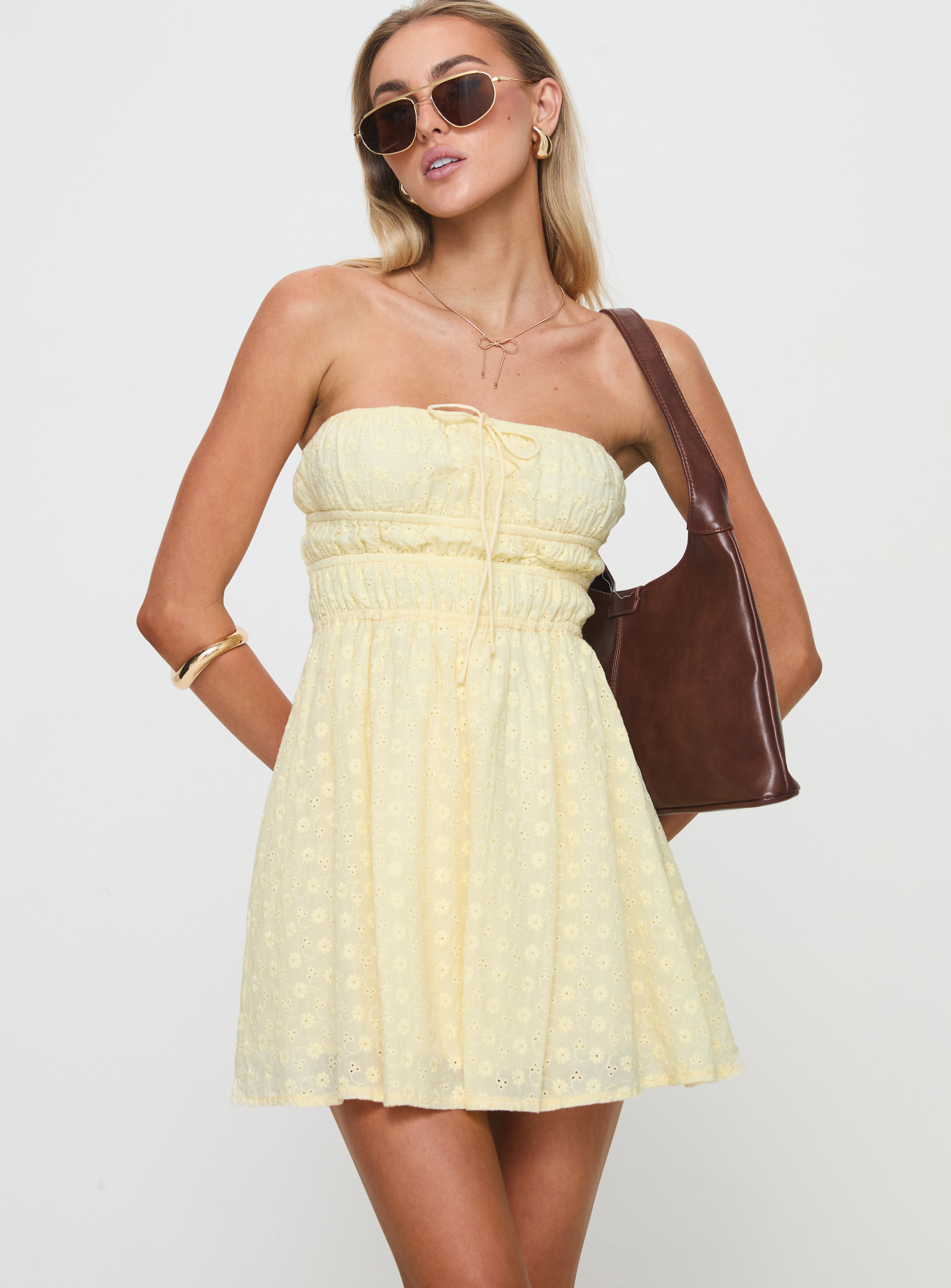 Nnarlia Mini Dress Lemon Supply Cheap Pice