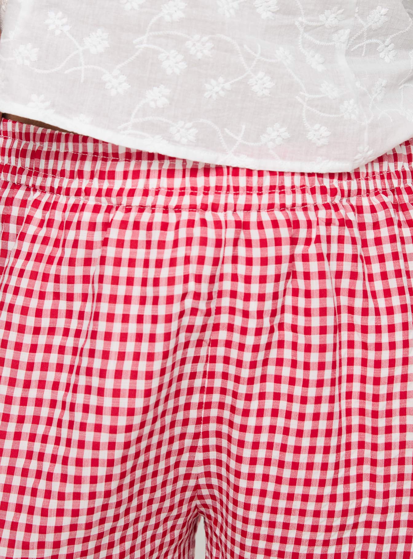 Beach House Shorts Red / White Gingham Curve Deals Cheap Pice