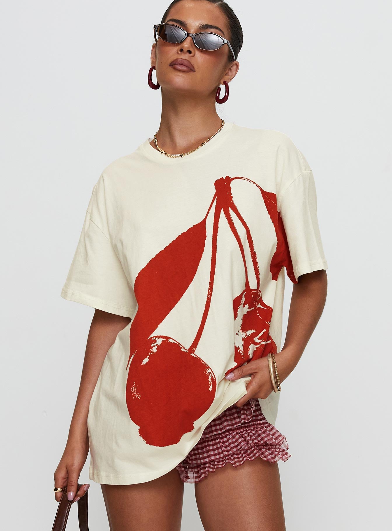 Cherrie Amore Oversized Tee White Best Place Cheap Pice