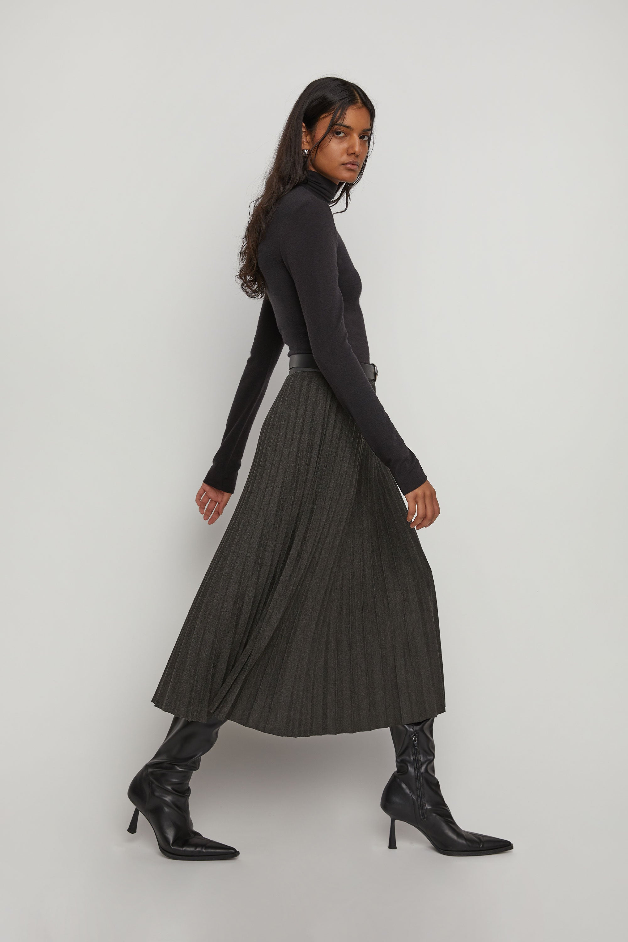 PLEATED MIDI SKIRT Free Shipping Release Dates