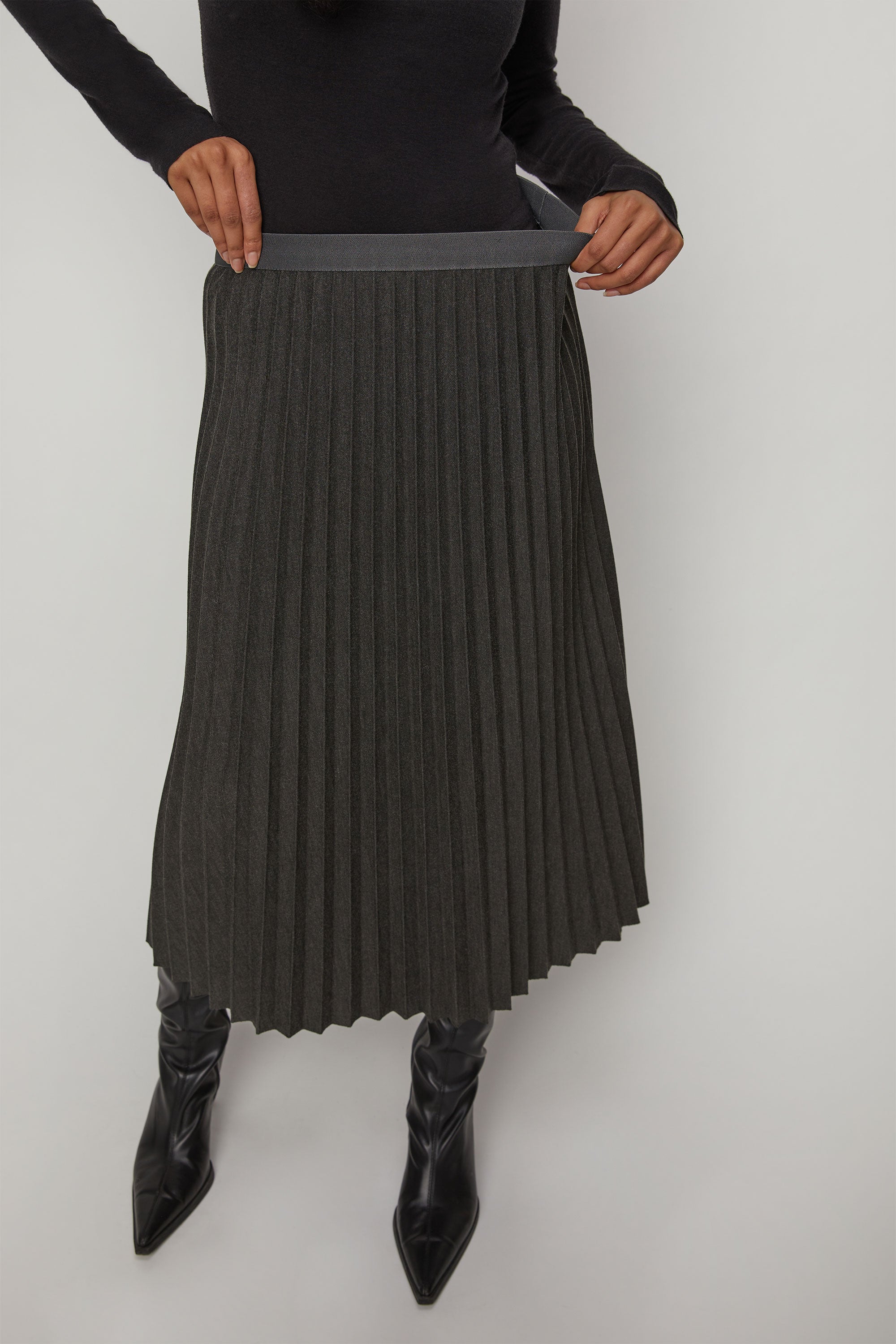 PLEATED MIDI SKIRT Free Shipping Release Dates