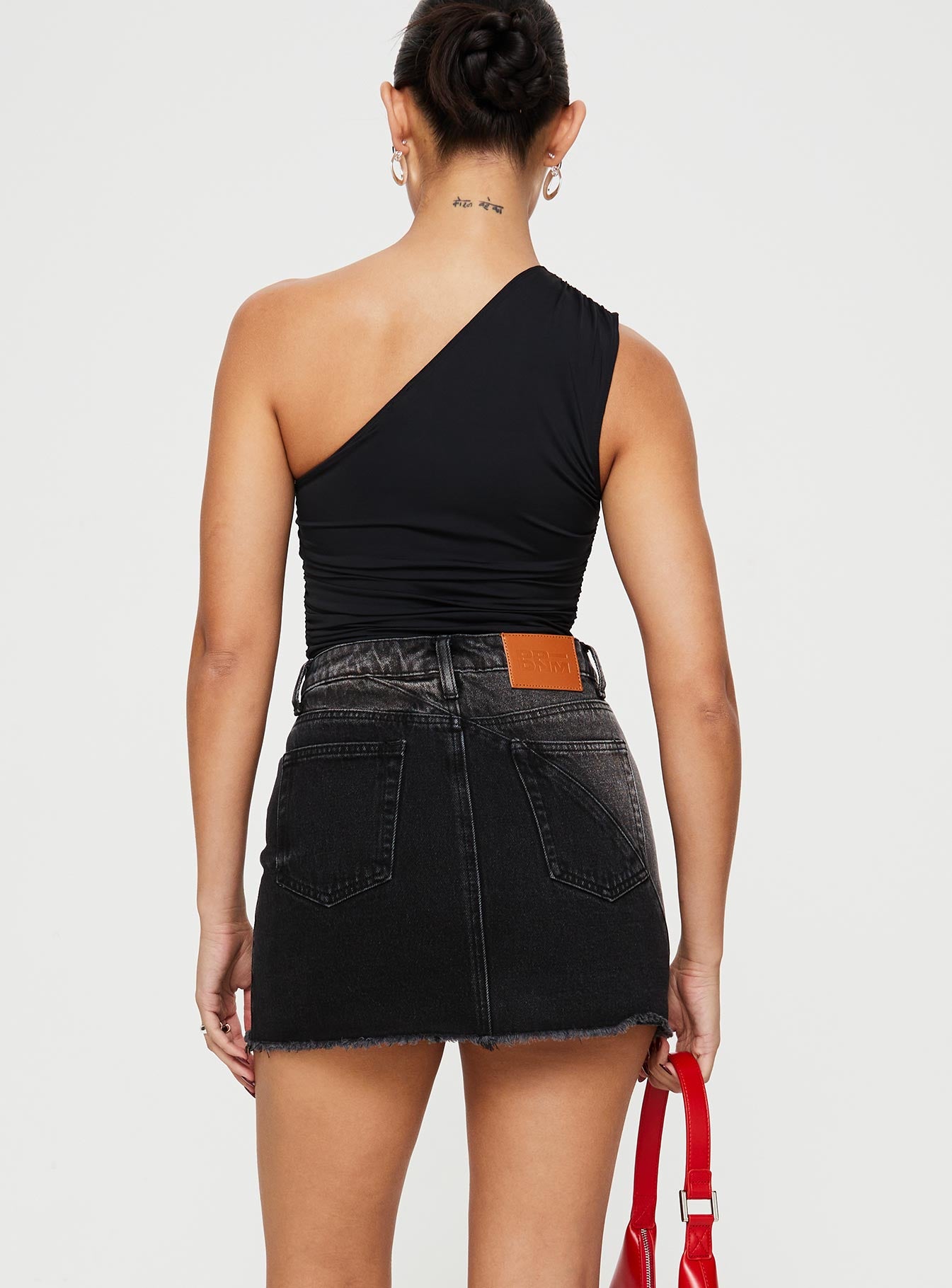 Jellicoe Spliced Denim Skirt Black Wash Clearance Free Shipping