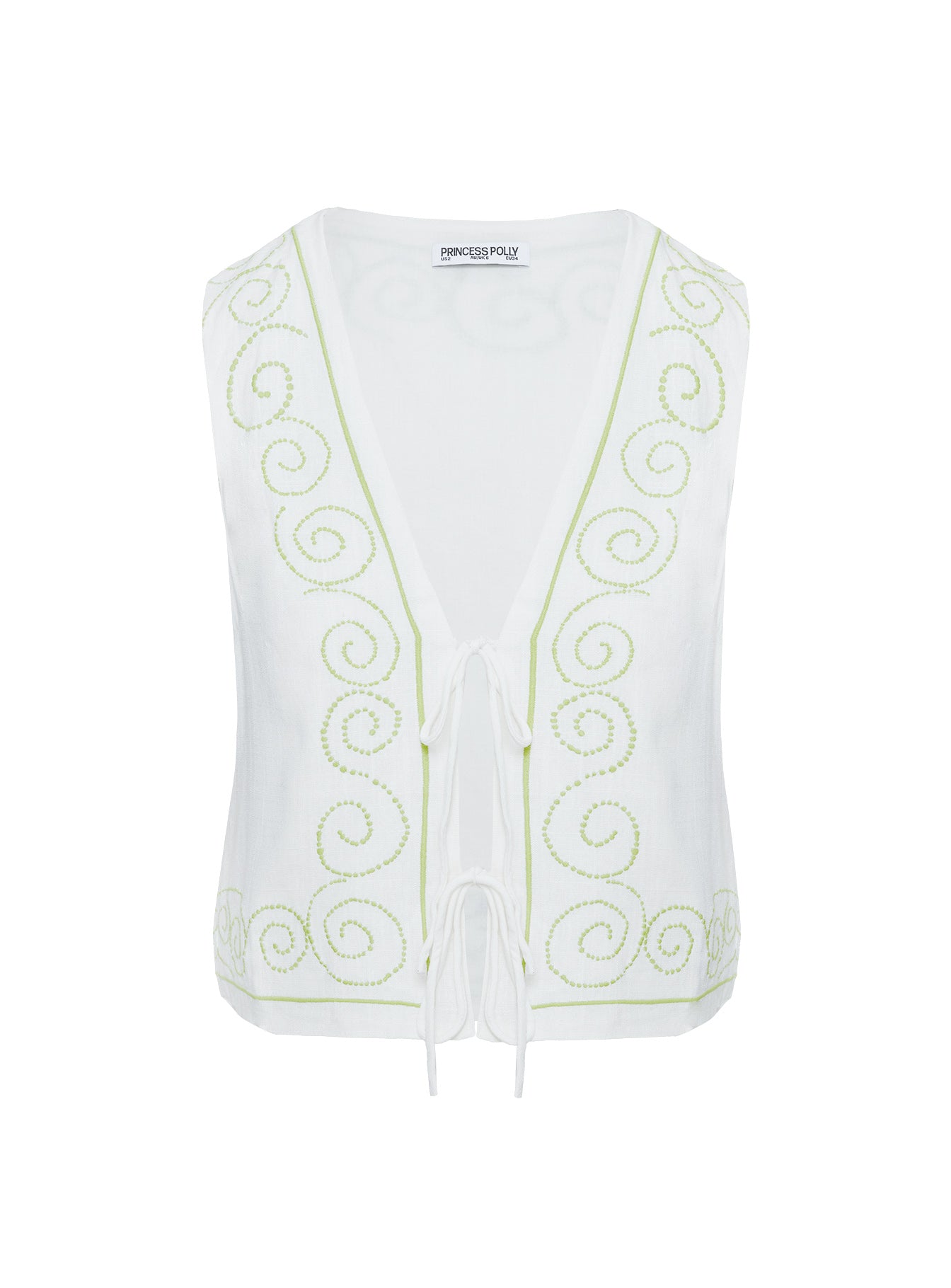 Kindred Tie Top White / Green Outlet Store Cheap Online