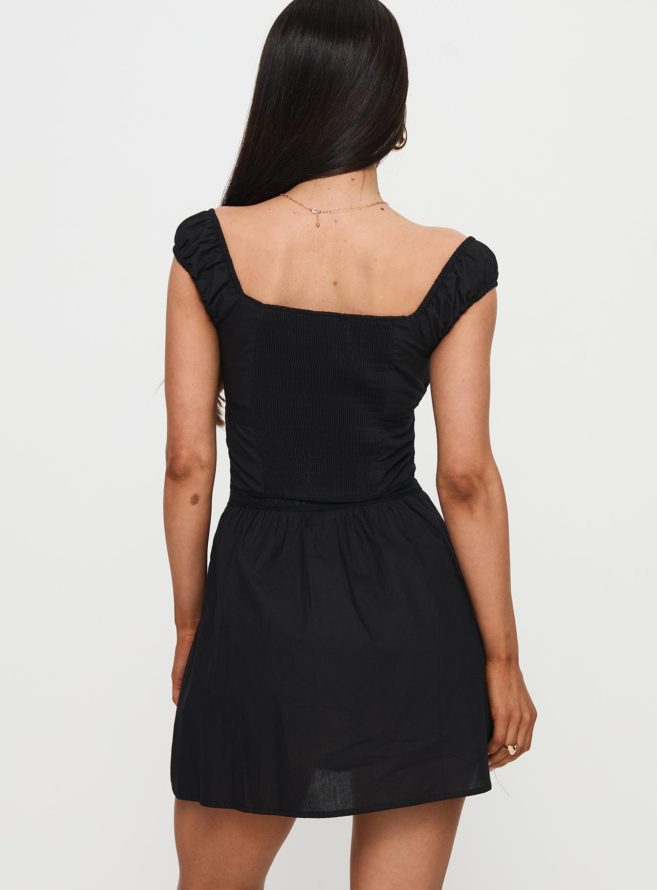 Peonia Lace Mini Dress Black Very Cheap Sale Online