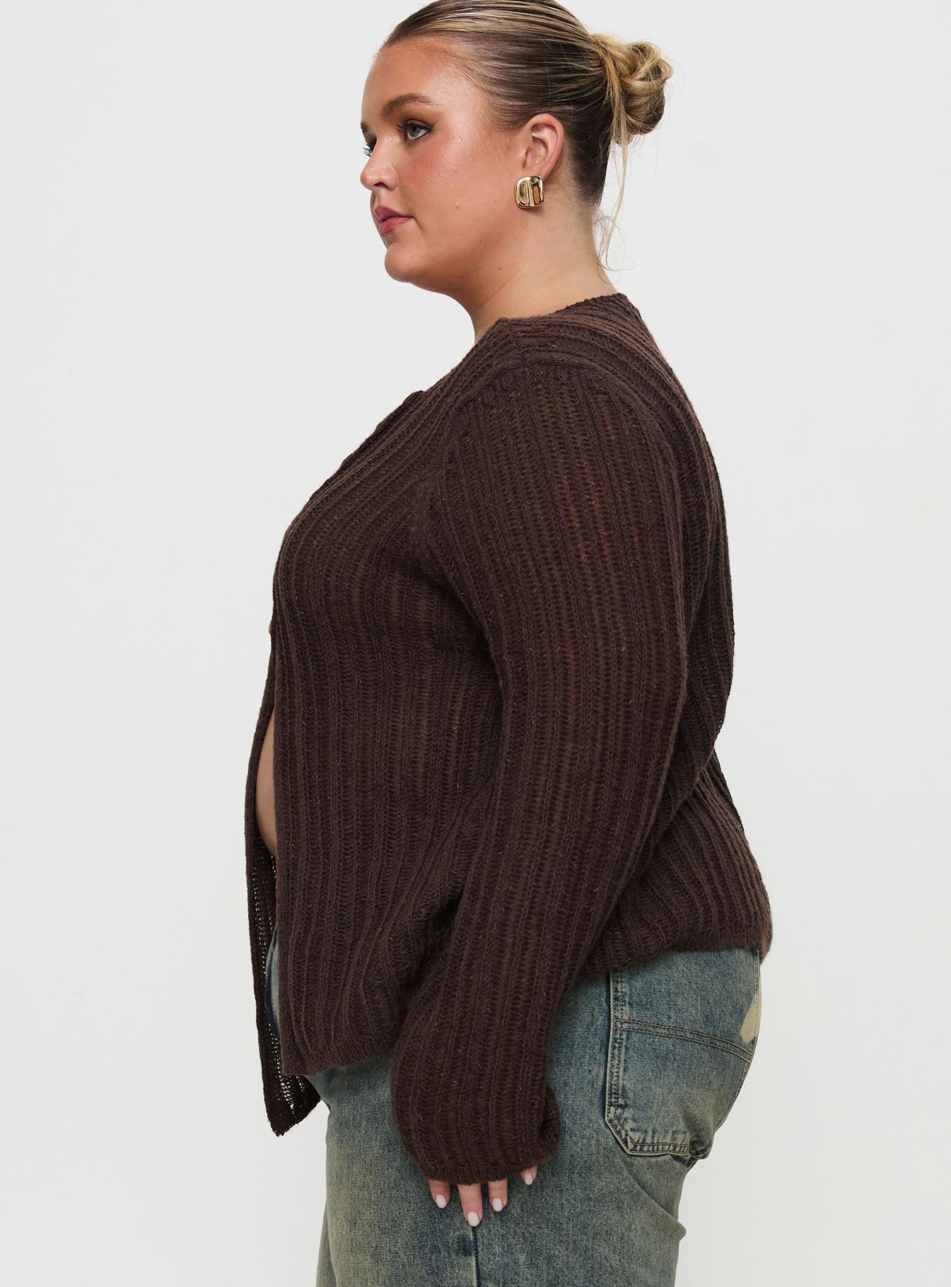 Lenker Knit Jumper Brown Curve Cheap Countdown Package