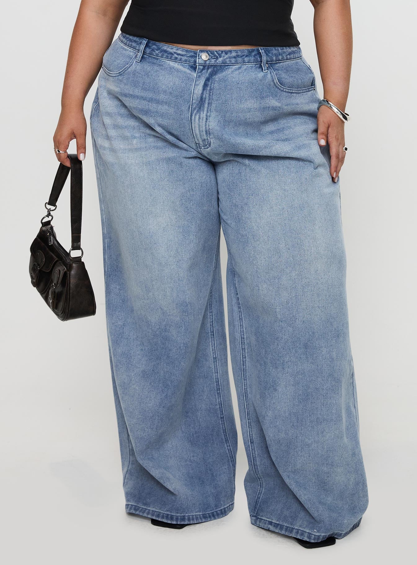 Naylor Wide Leg Jeans Light Wash Denim Curve Outlet Store Locations