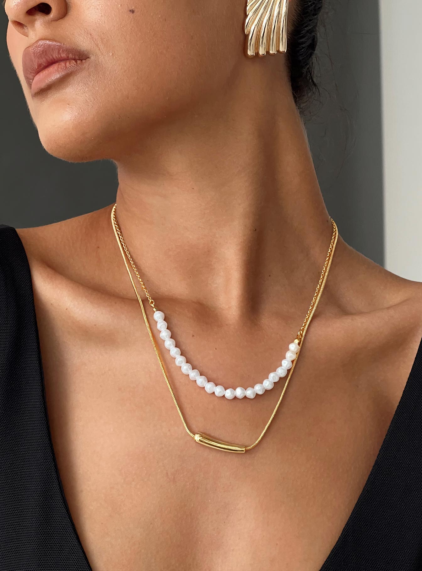 Pearled Necklace Gold Pay With Visa Cheap Online