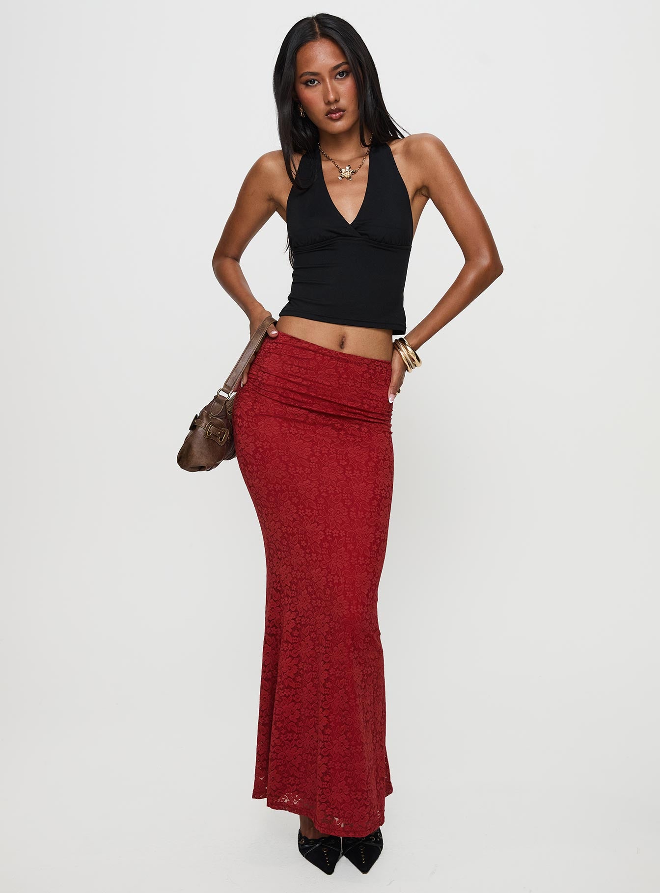 Silene Maxi Skirt Red Sale Official