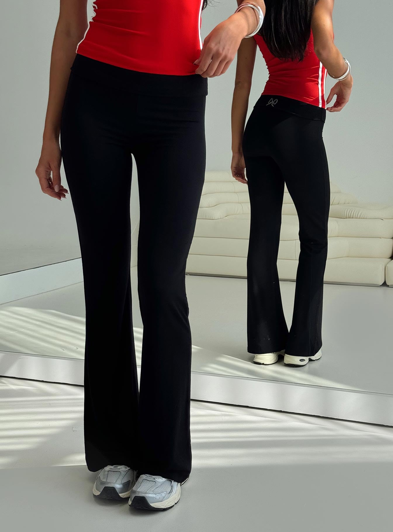 Cherize Ribbon Stitch Pant Black Perfect Sale Online