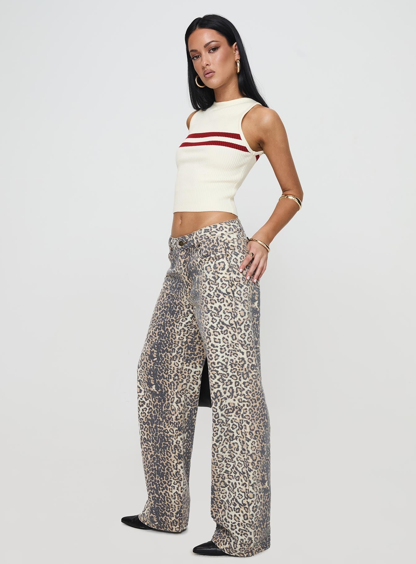 Top Model Jeans Leopard Fade In China Cheap Pice