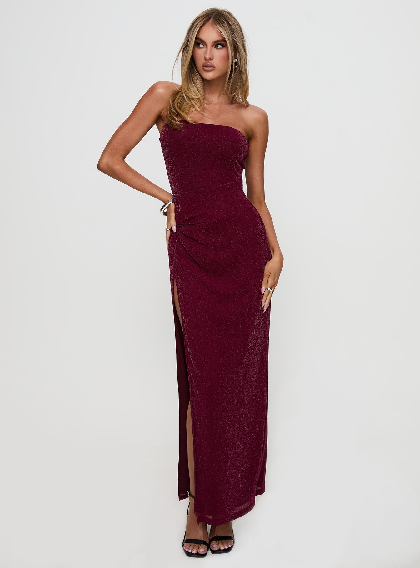 Jeniva Straplesss Maxi Dress Plum Outlet Good Selling